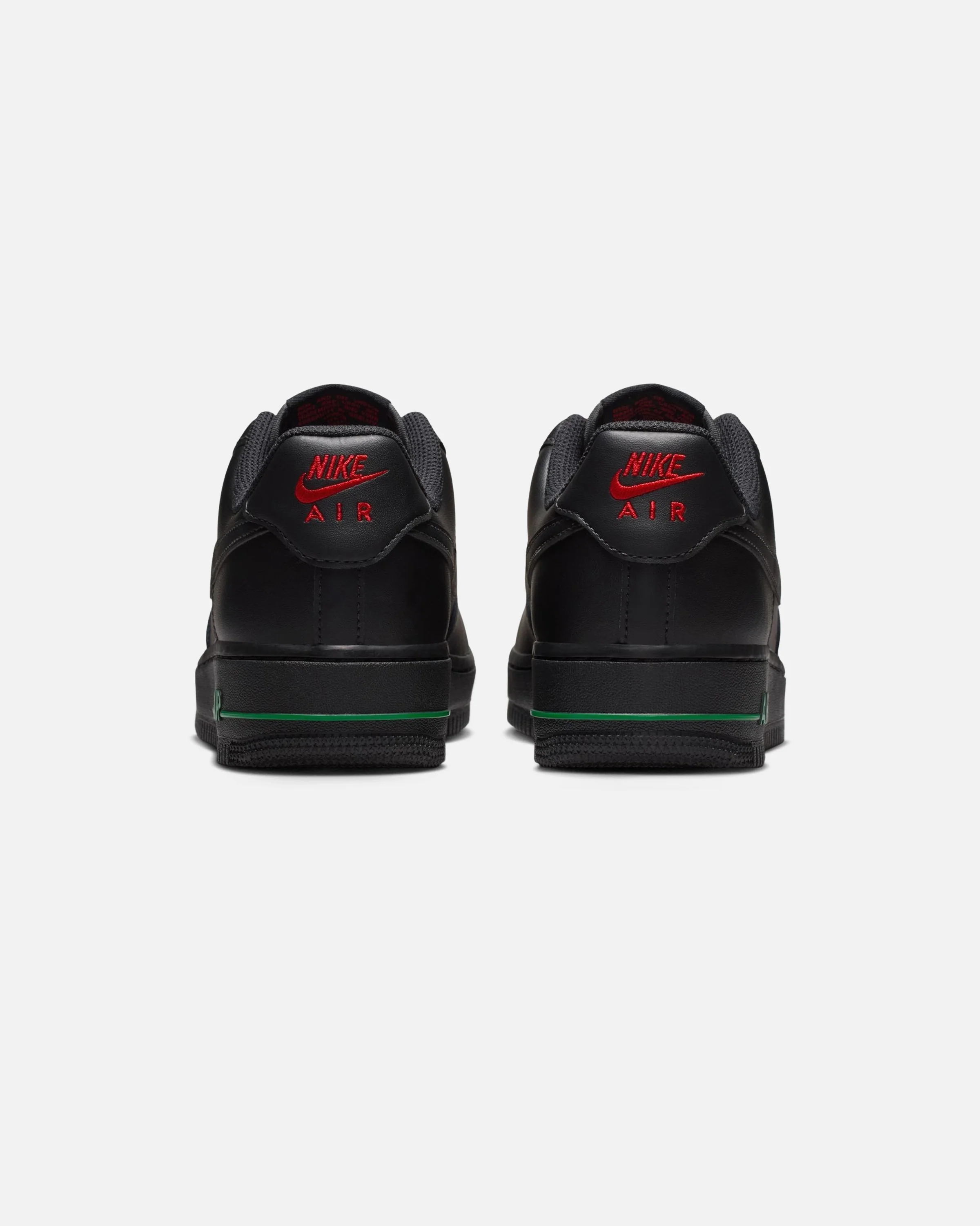 NIKE WMNS AIR FORCE 1 '07 SE - BLACK/ SPORT RED/ PINE GREEN