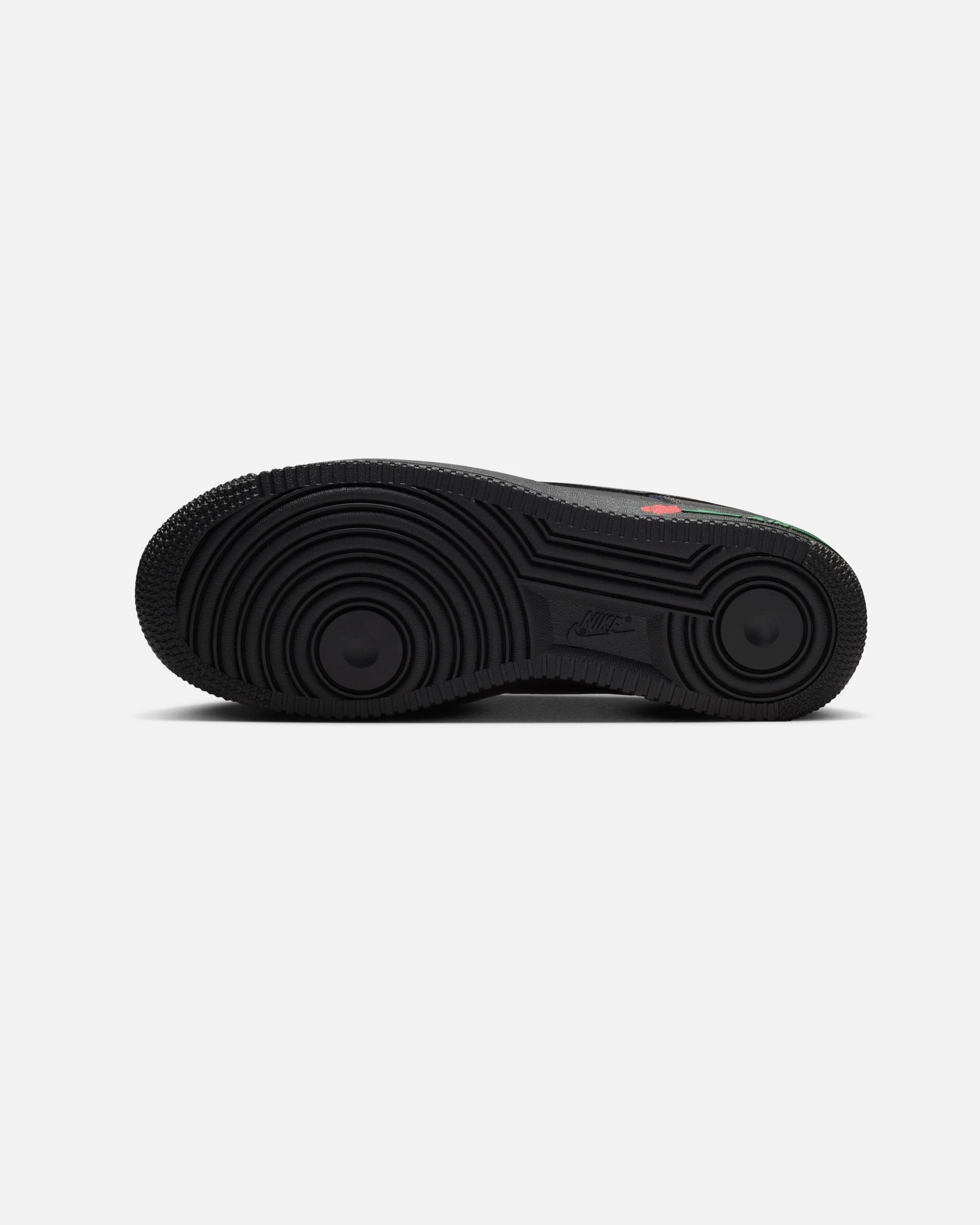 NIKE WMNS AIR FORCE 1 '07 SE - BLACK/ SPORT RED/ PINE GREEN