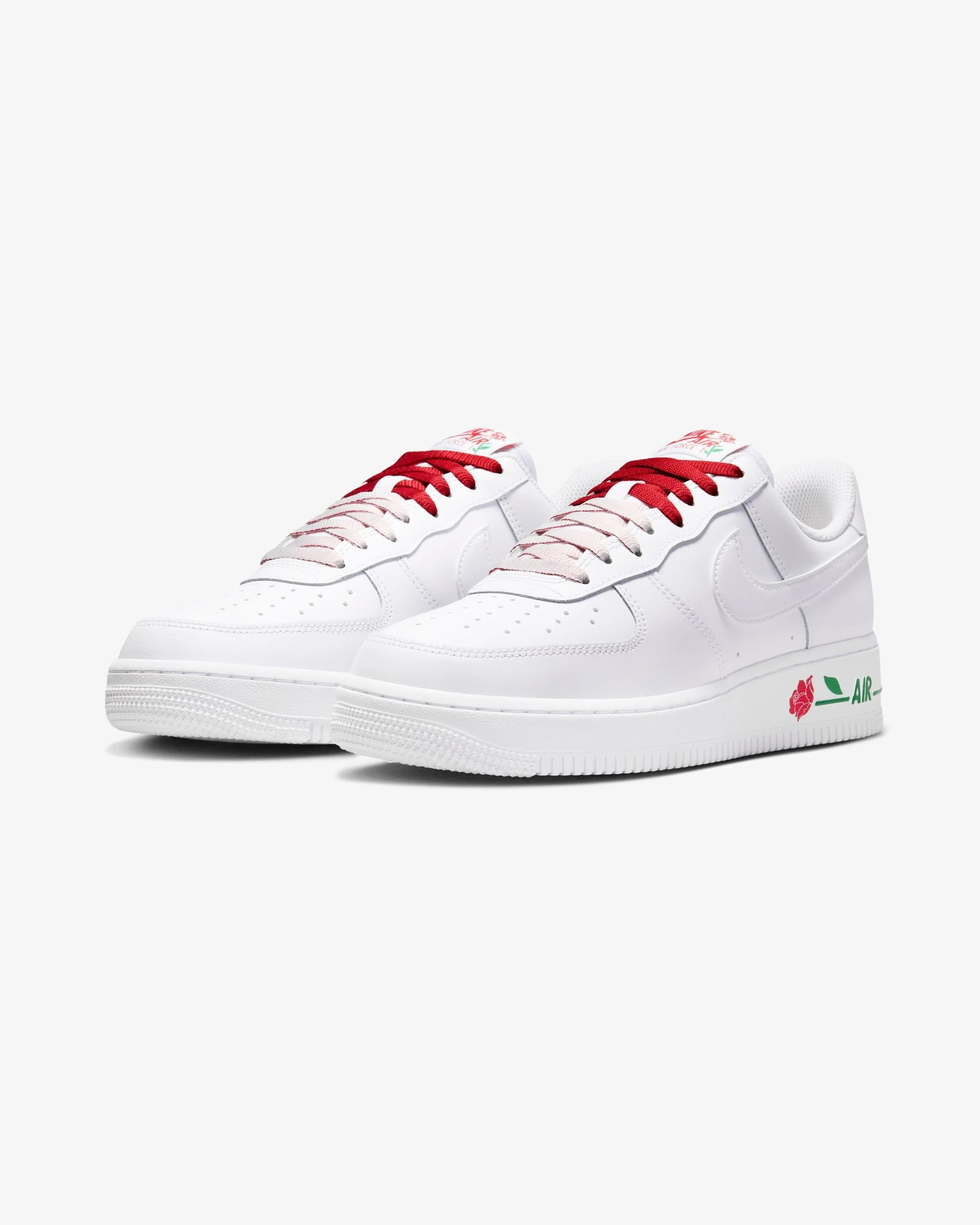 NIKE WMNS AIR FORCE 1 '07 SE - WHITE/ SPORT RED/ PINE GREEN