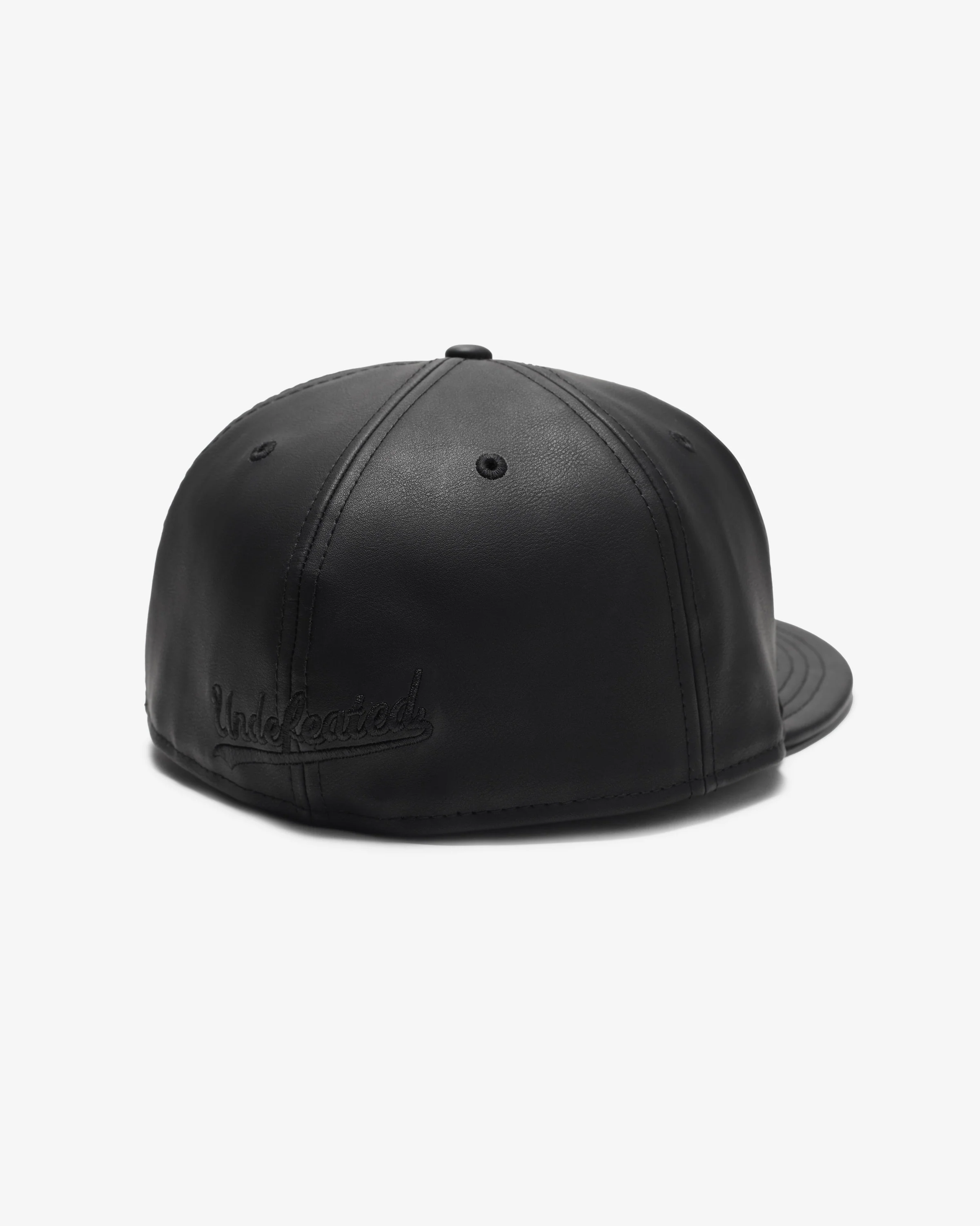 UNDEFEATED X NE LEATHER ICON FITTED - BLACK
