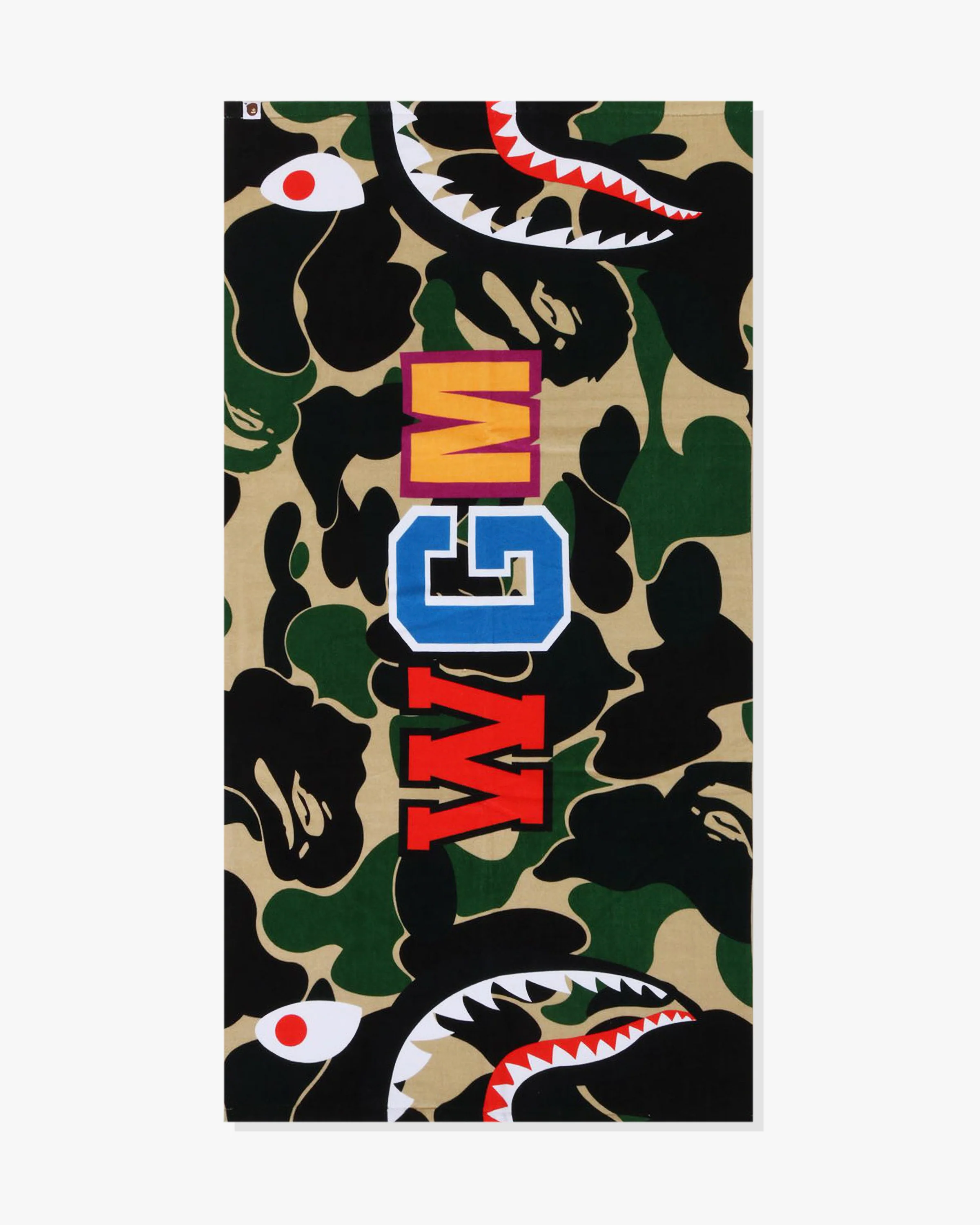 BAPE ABC CAMO SHARK BEACH TOWEL  - GREEN