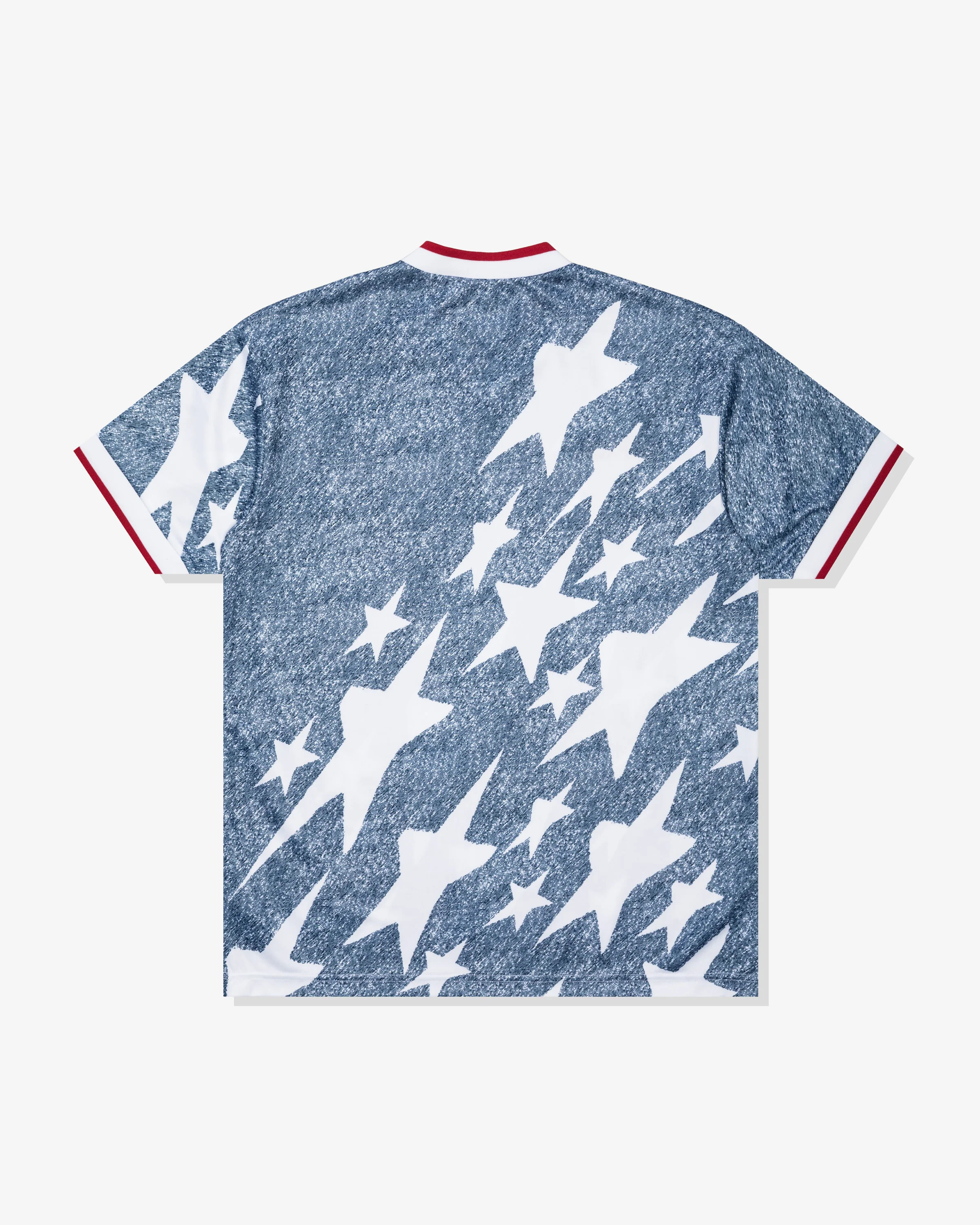 ADIDAS DENIM GRAPHIC JERSEY - WHITE/ DARK BLUE