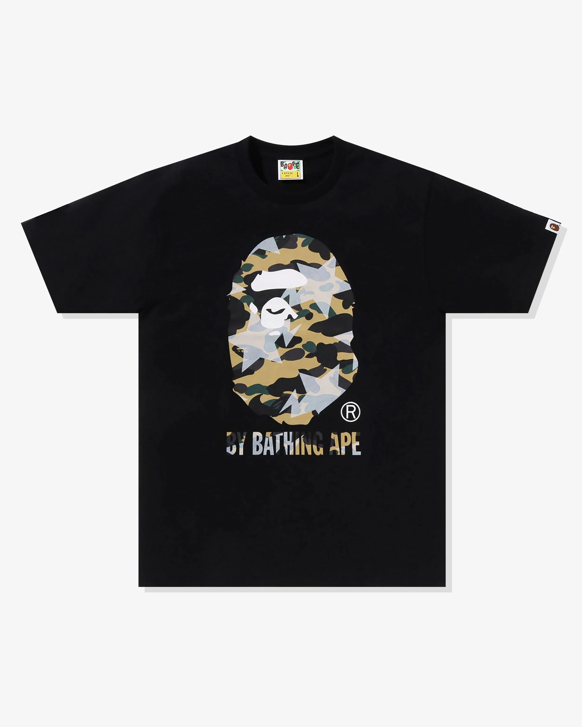 BAPE STA OVER PRINT 1ST CAMO TEE - BLACK