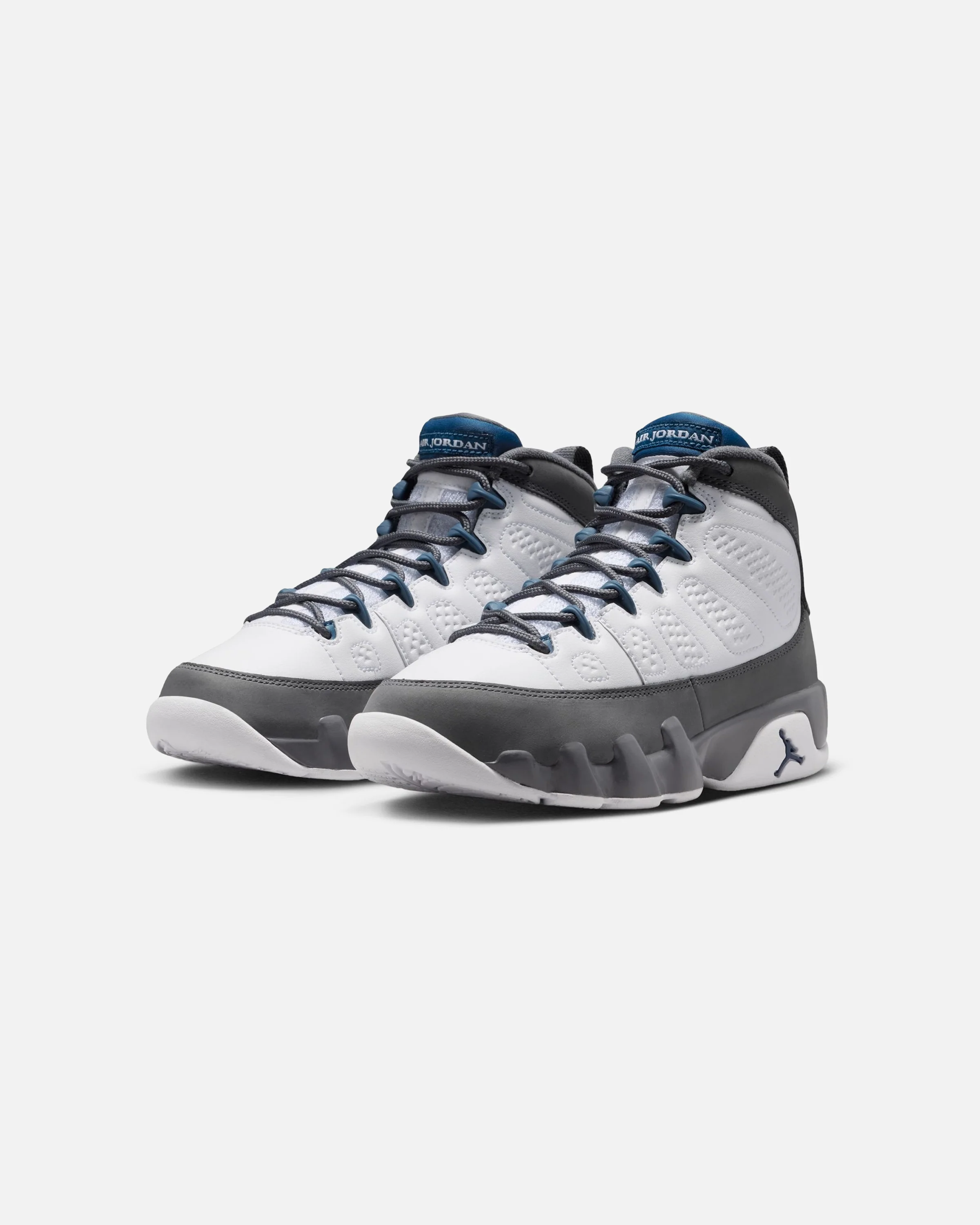 JORDAN AJ 9 RETRO GS - WHITE/ FRENCH BLUE/ FLINT GREY