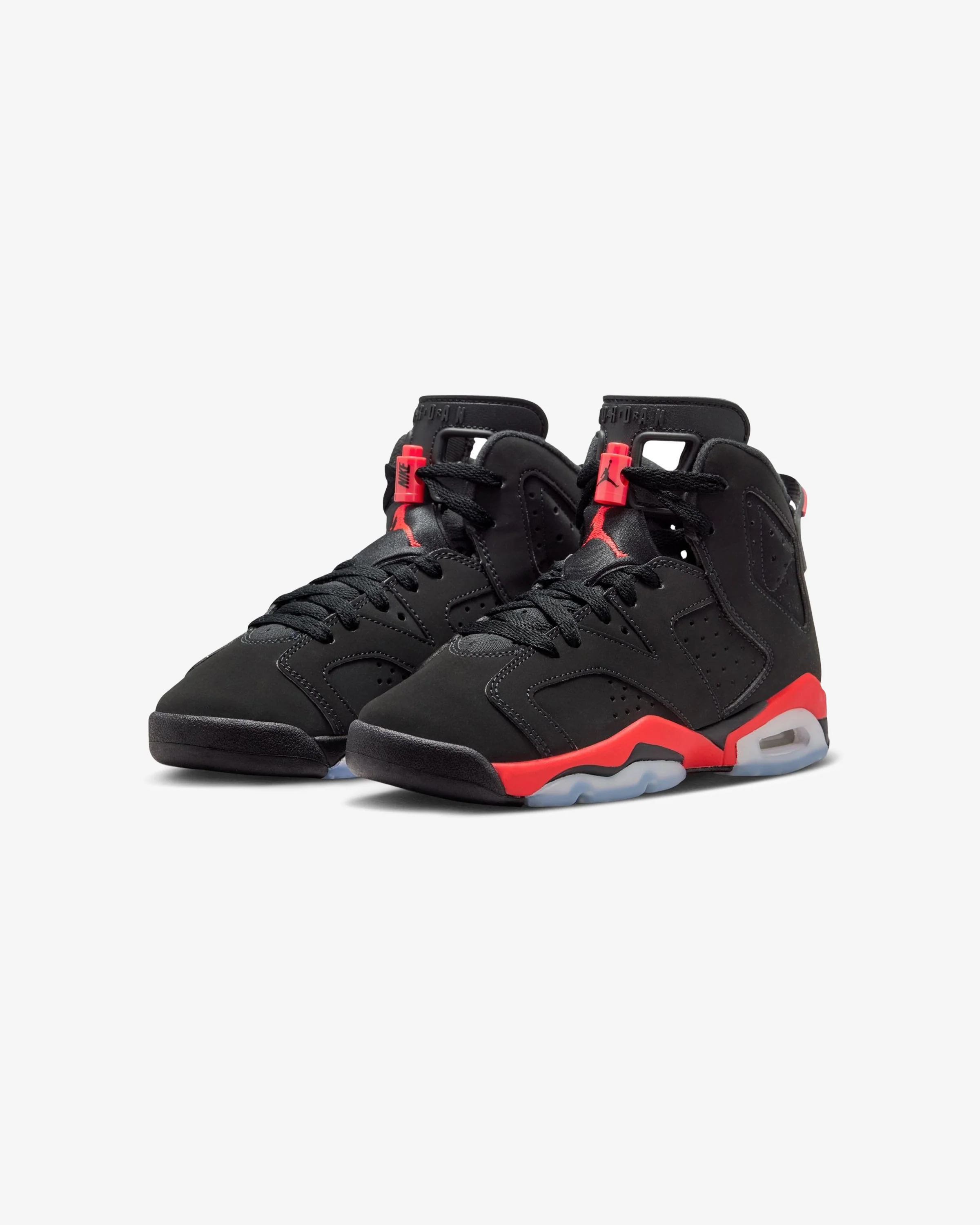 JORDAN GS  AJ 6 RETRO 'INFRARED'  - BLACK/ LIGHT CRIMSON