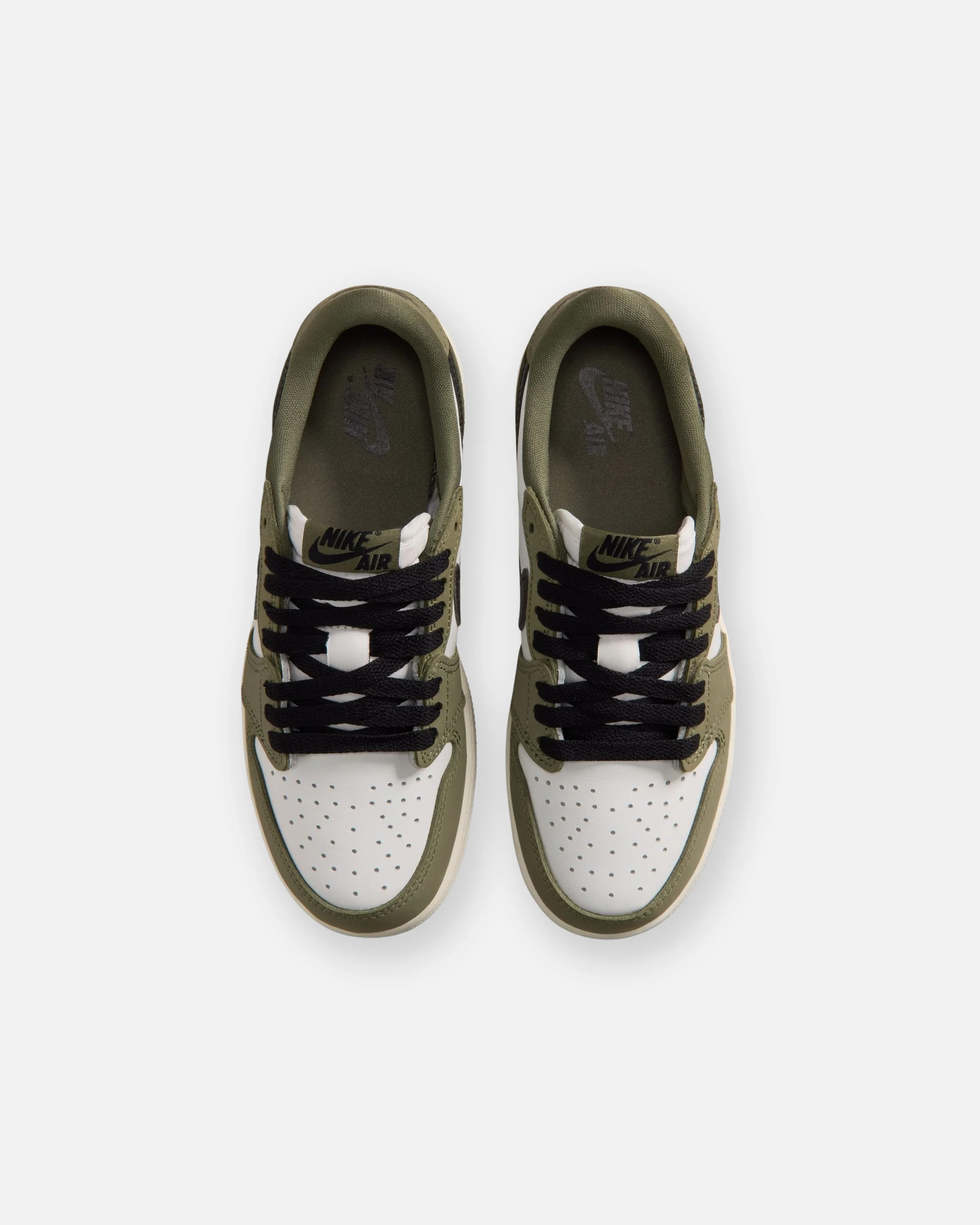 JORDAN GS AJ 1 RETRO LOW - MEDIUM OLIVE/ BLACK