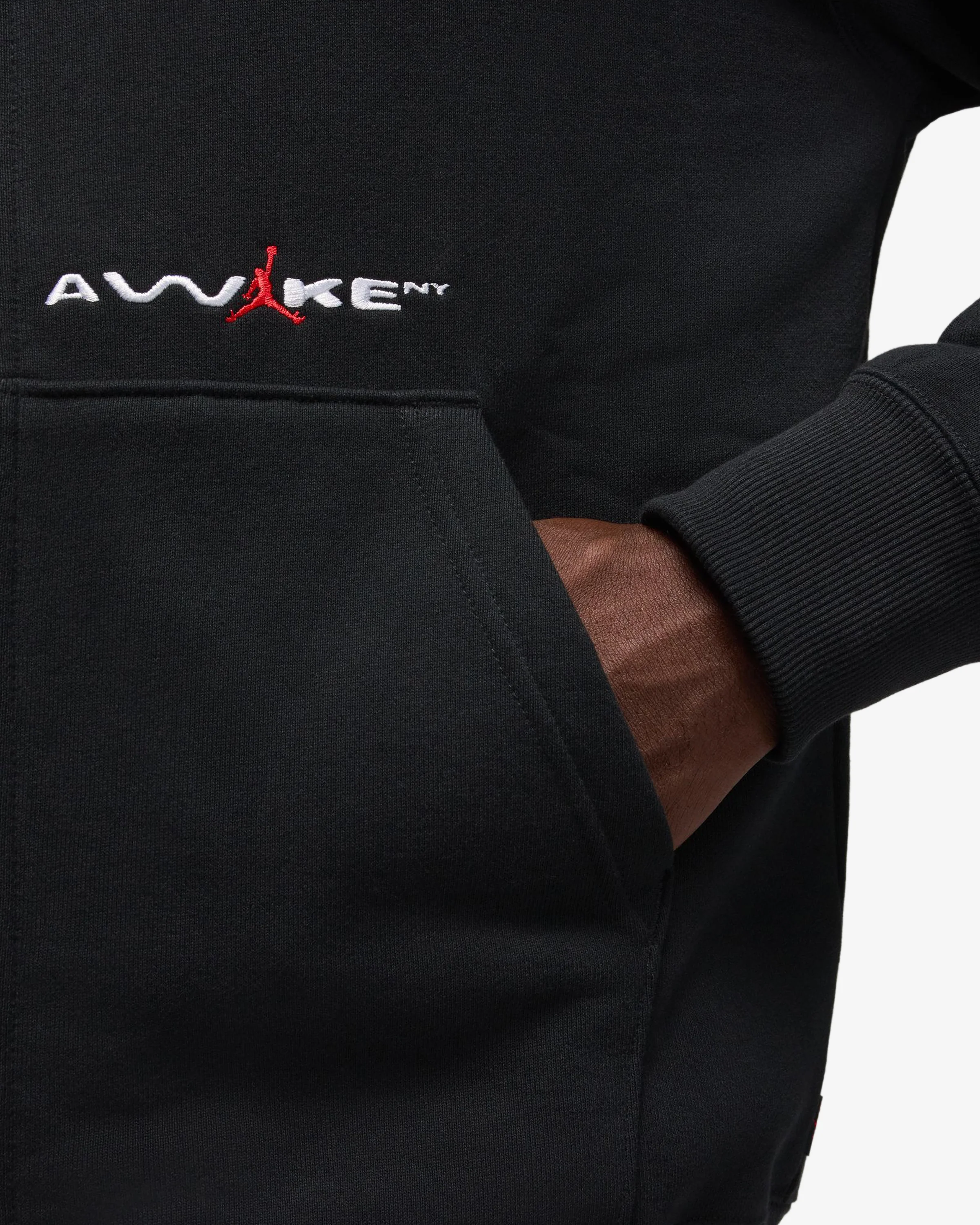 JORDAN X AWAKE NY FULL-ZIP HOODIE - BLACK