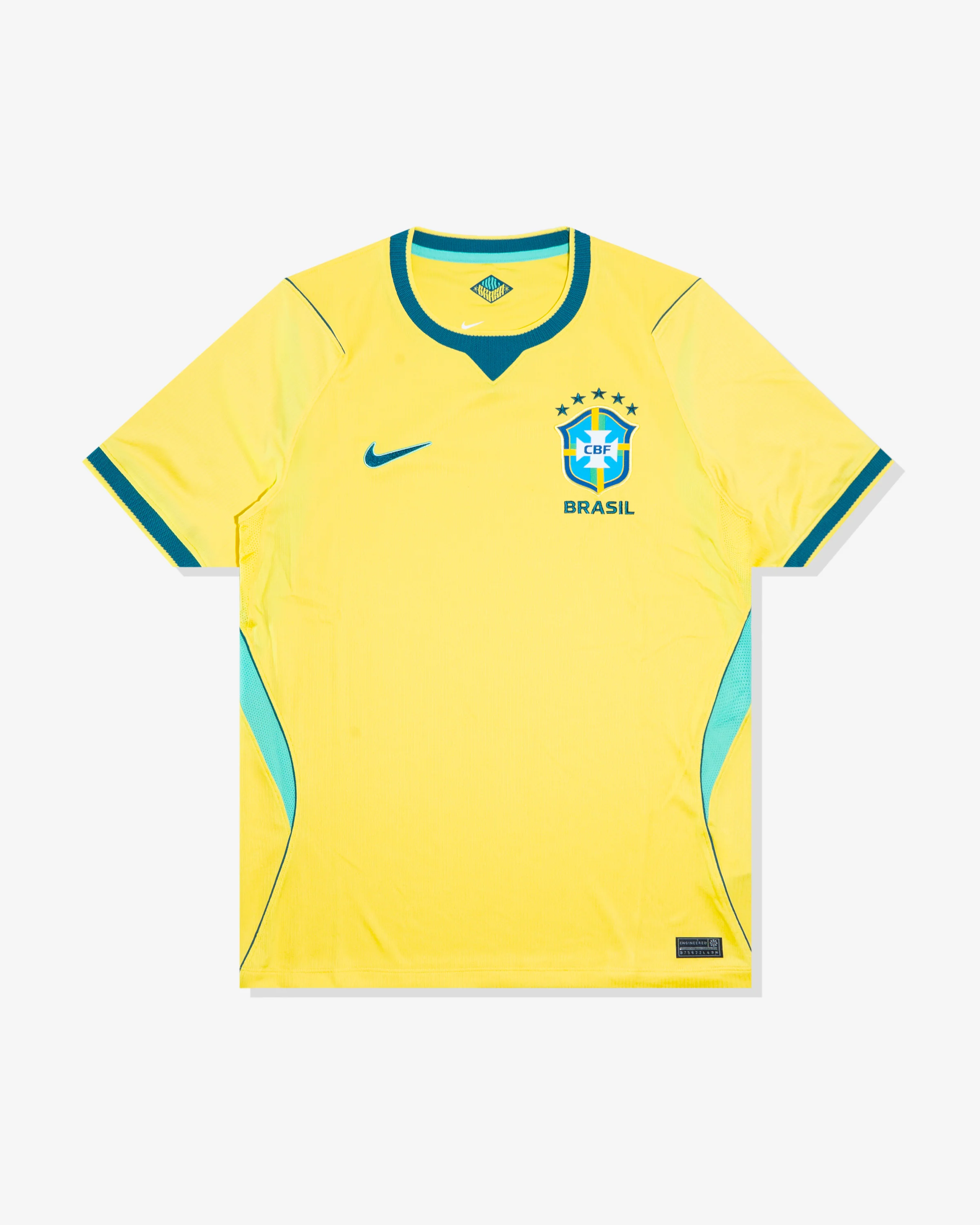 NIKE BRAZIL 2026 STADIUM HOME JERSEY - CANARY/ LIGHT MENTA