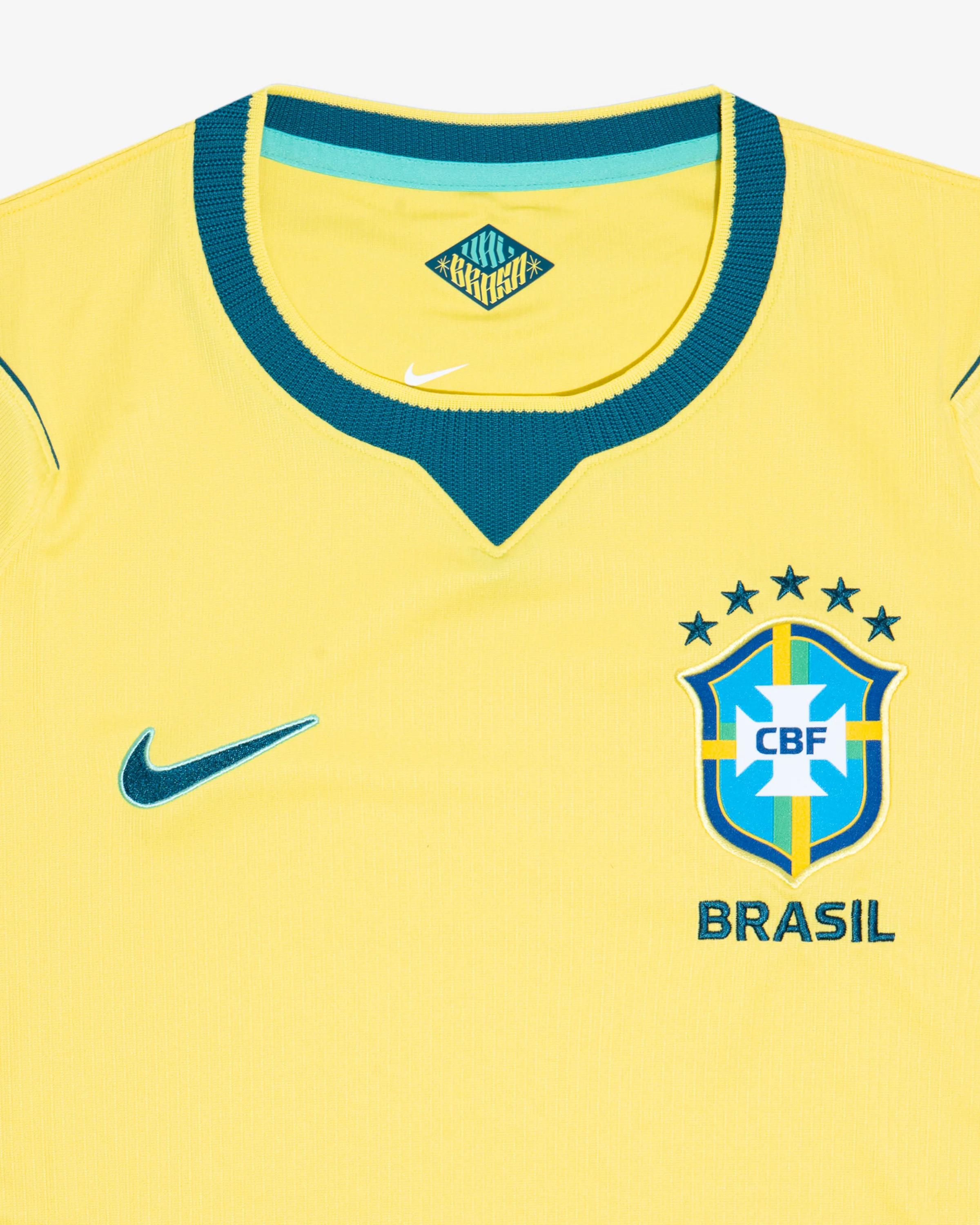 NIKE BRAZIL 2026 STADIUM HOME JERSEY - CANARY/ LIGHT MENTA