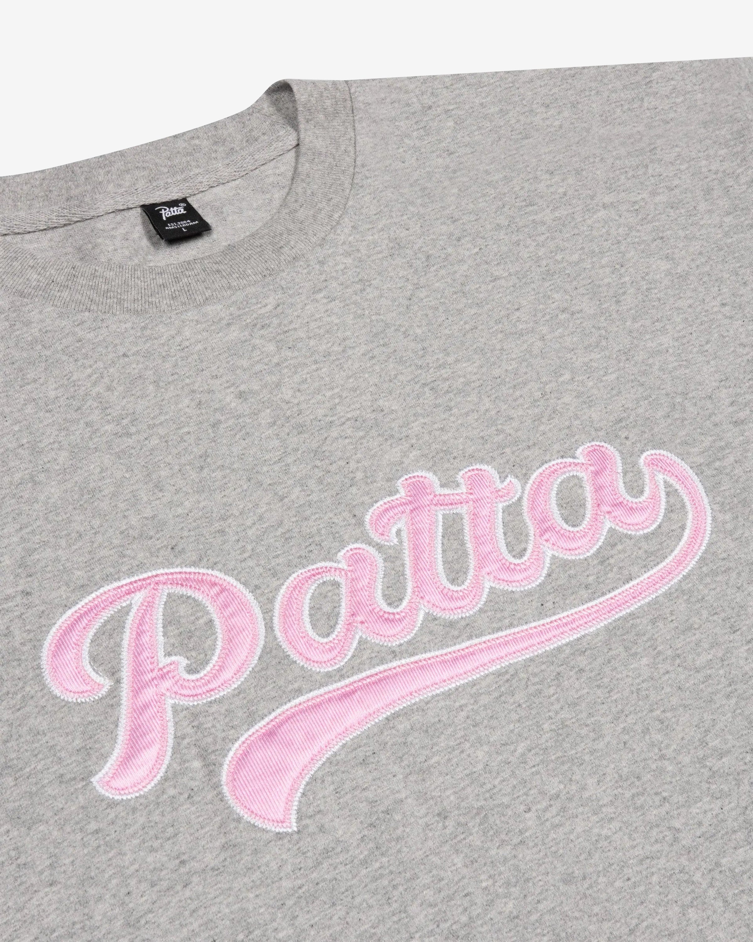 PATTA LOGO TAIL TEE - GREY HEATHER