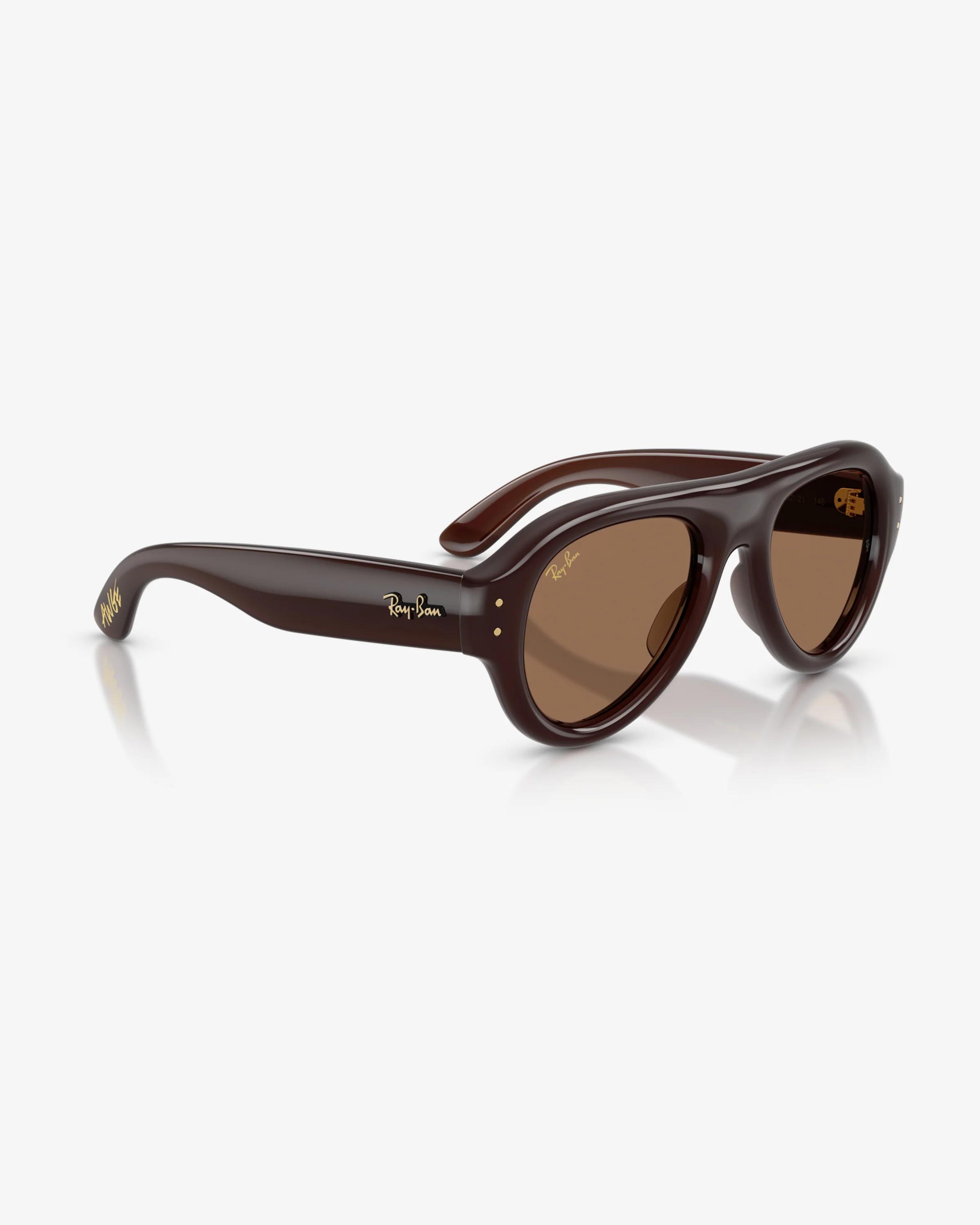 RAY-BAN X A$AP ROCKY AVIATOR PUFFER - TRANSPARENT BROWN