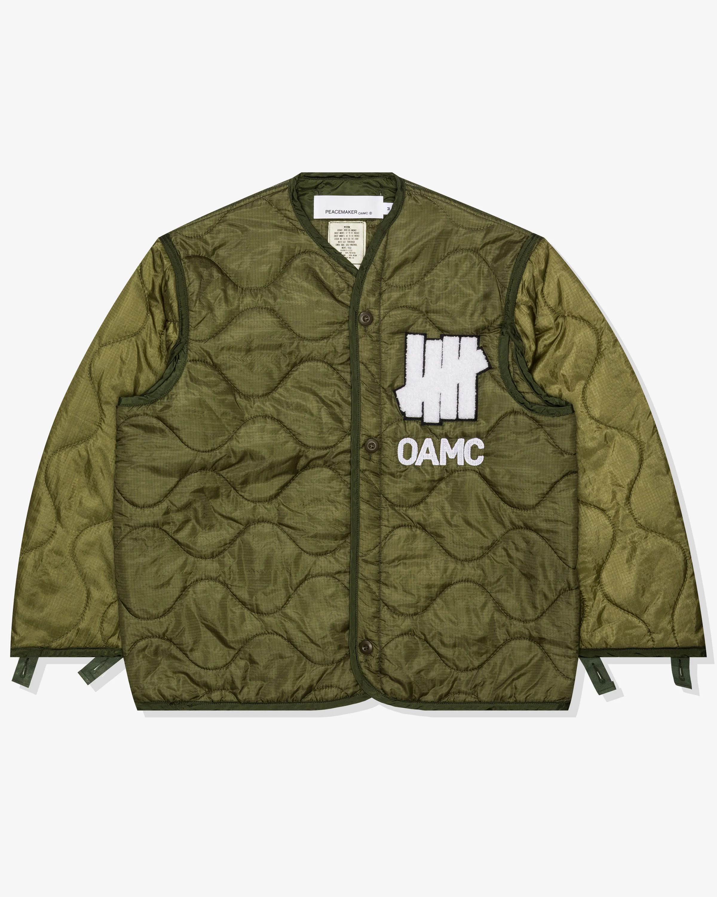 UNDEFEATED X OAMC PEACEMAKER LINER JACKET - OLIVE