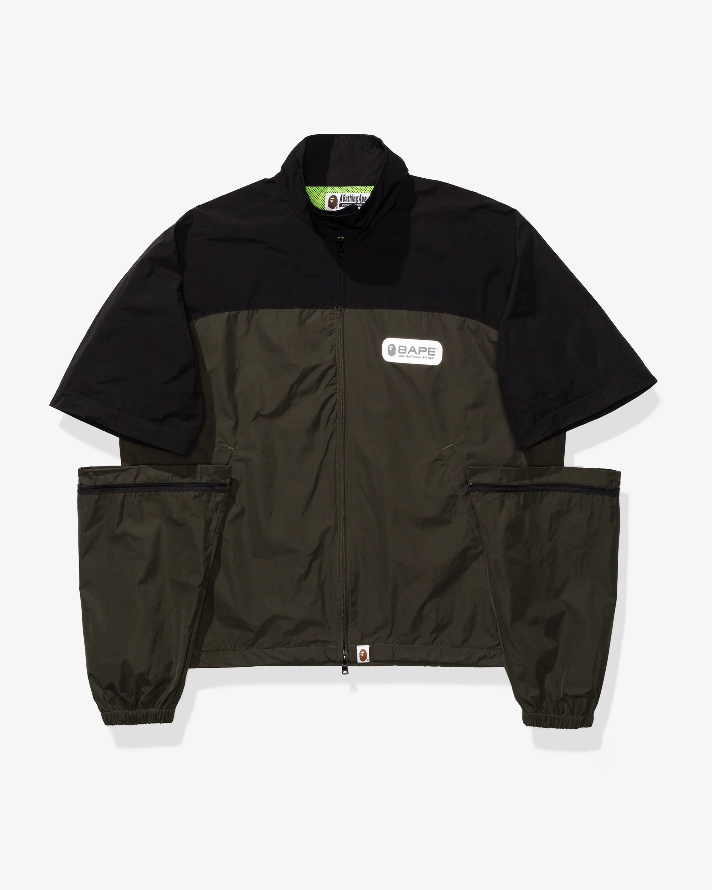 BAPE DETACHABLE SLEEVE JACKET - GREEN