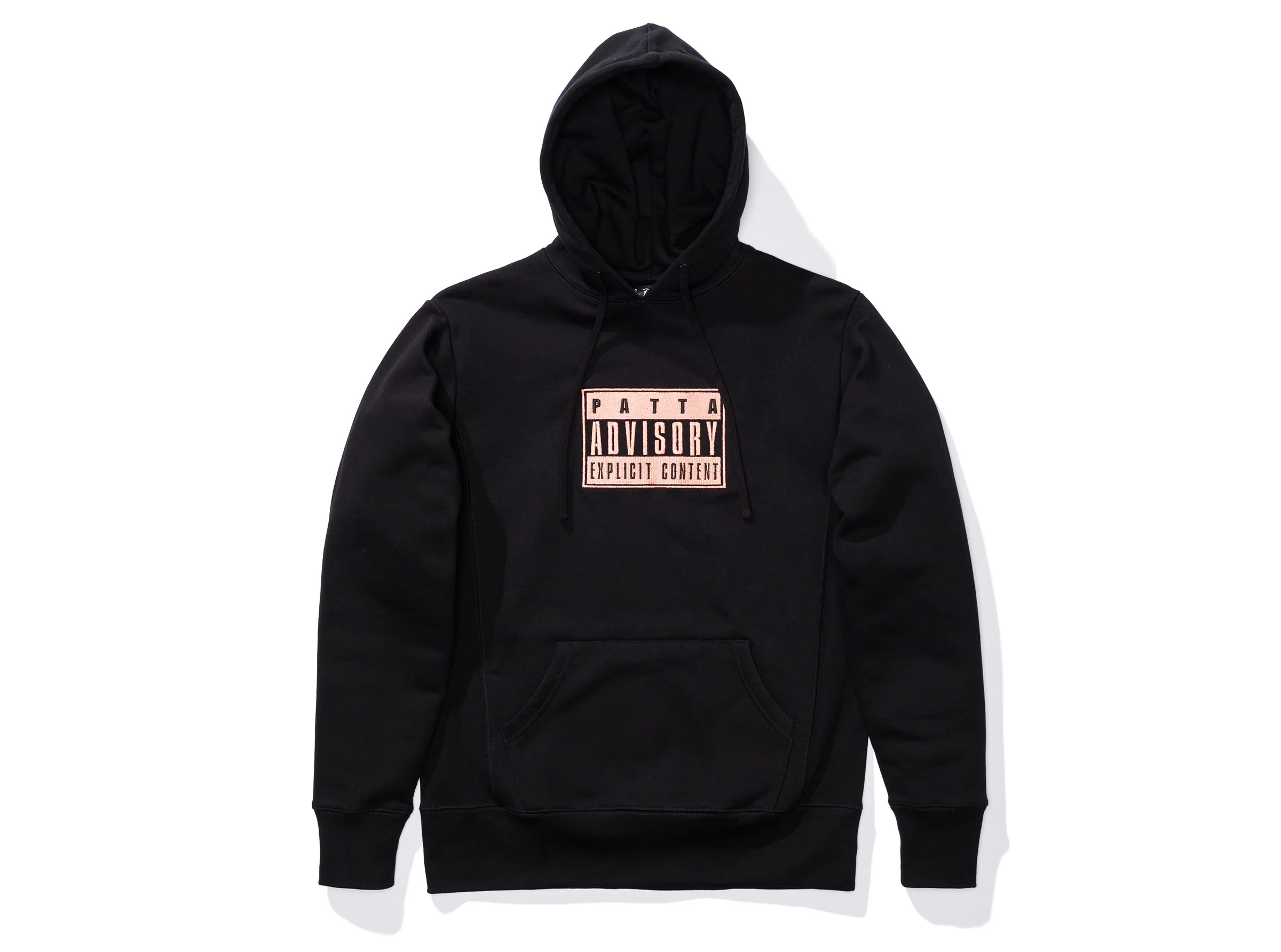 PATTA ADVISORY HEAVY HOODED SWEATER - BLACK