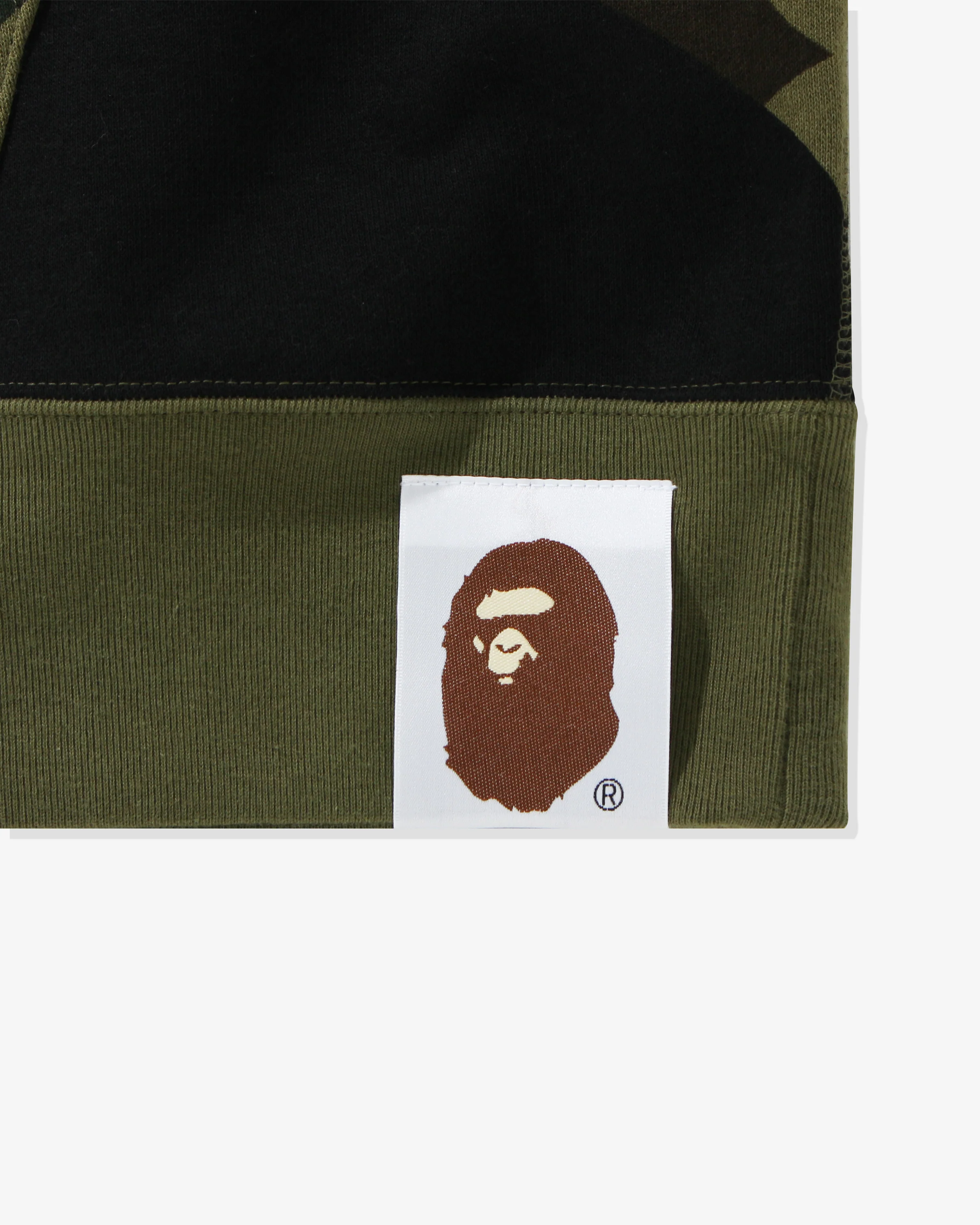 BAPE GIANT 1ST CAMO SHARK LOOSE FIT FULL ZIP - GREEN