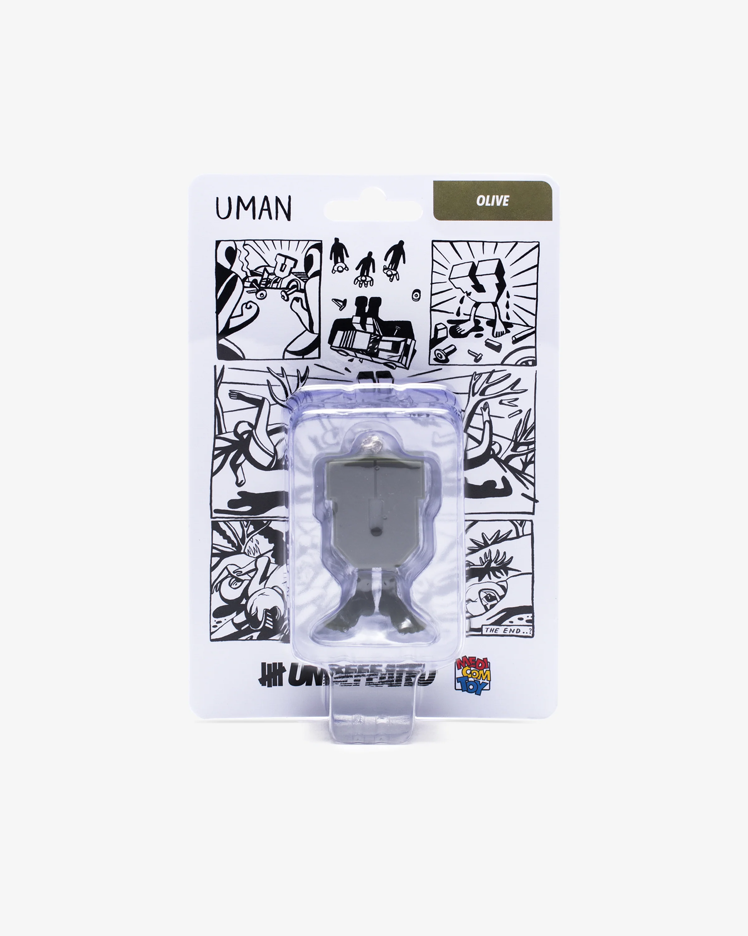 UNDEFEATED X MEDICOM UMAN KEYCHAIN - OLIVE