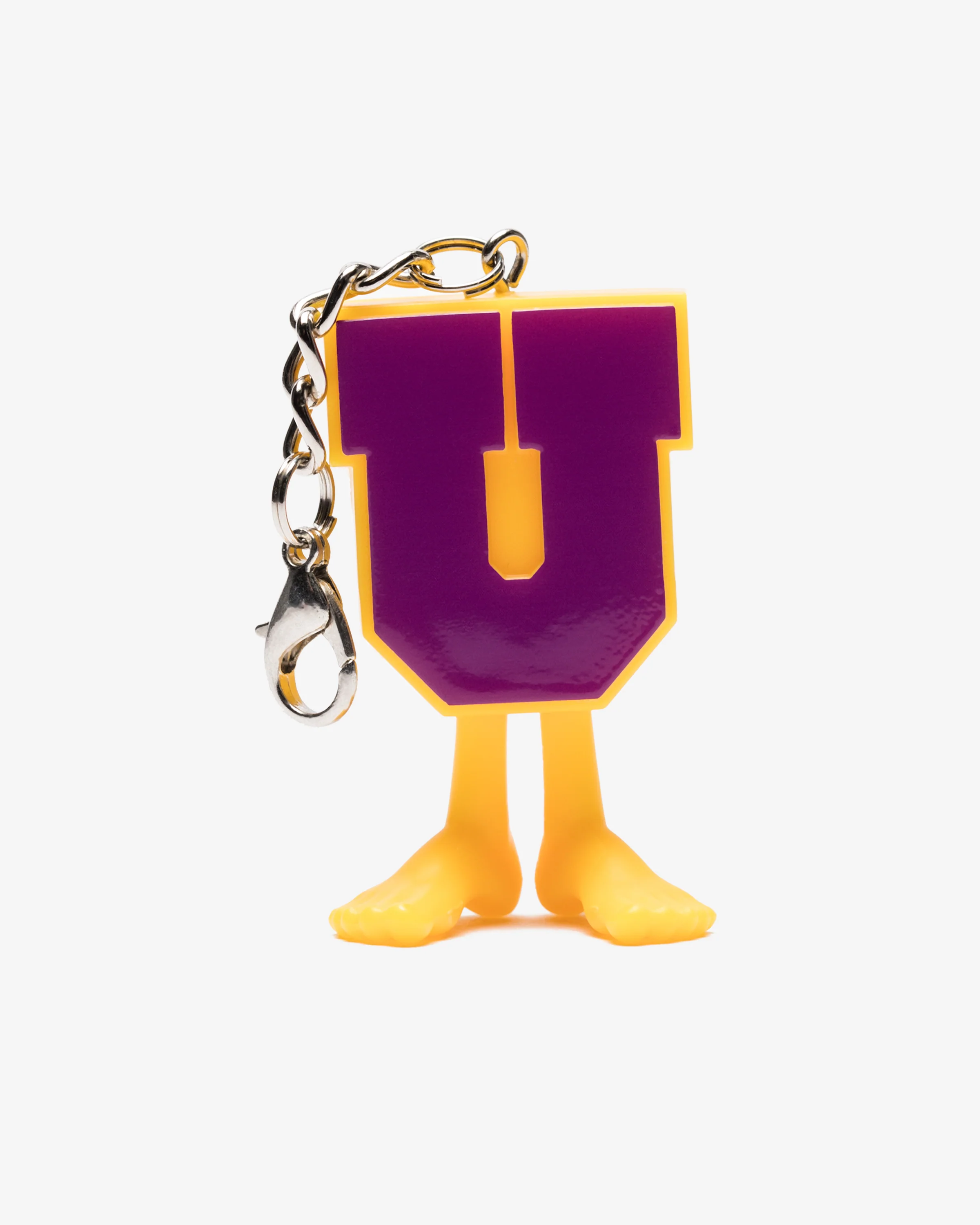 UNDEFEATED X MEDICOM UMAN KEYCHAIN - PURPLE/YELLOW