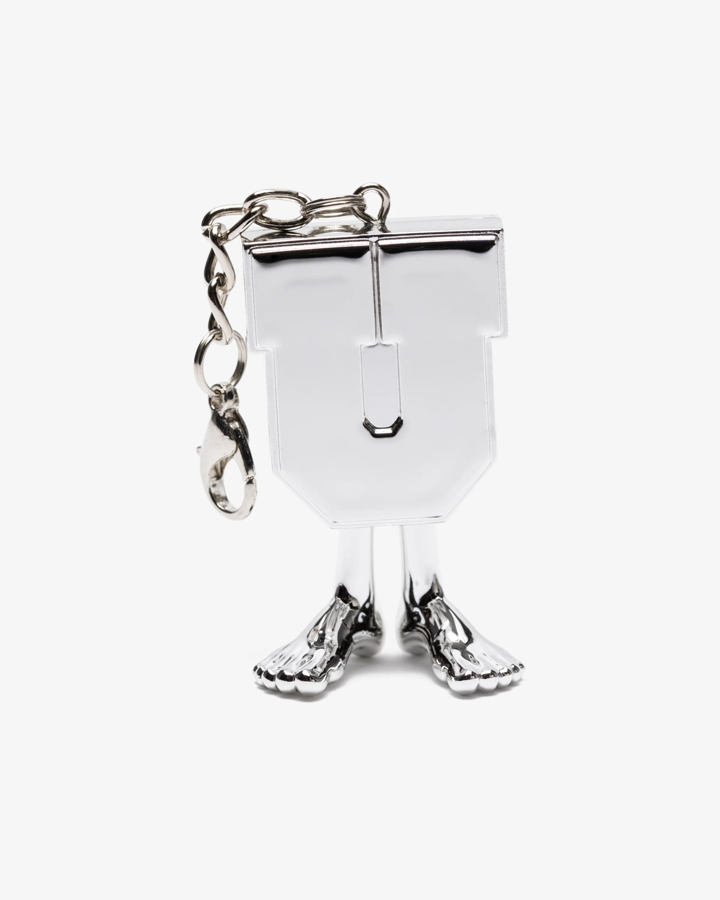 UNDEFEATED X MEDICOM UMAN KEYCHAIN - CHROME