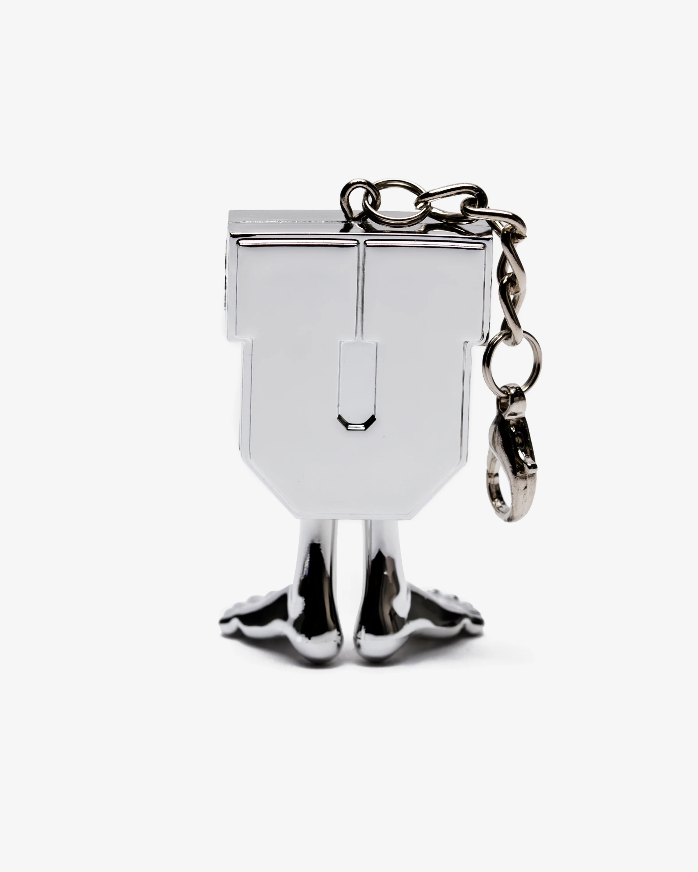 UNDEFEATED X MEDICOM UMAN KEYCHAIN - CHROME