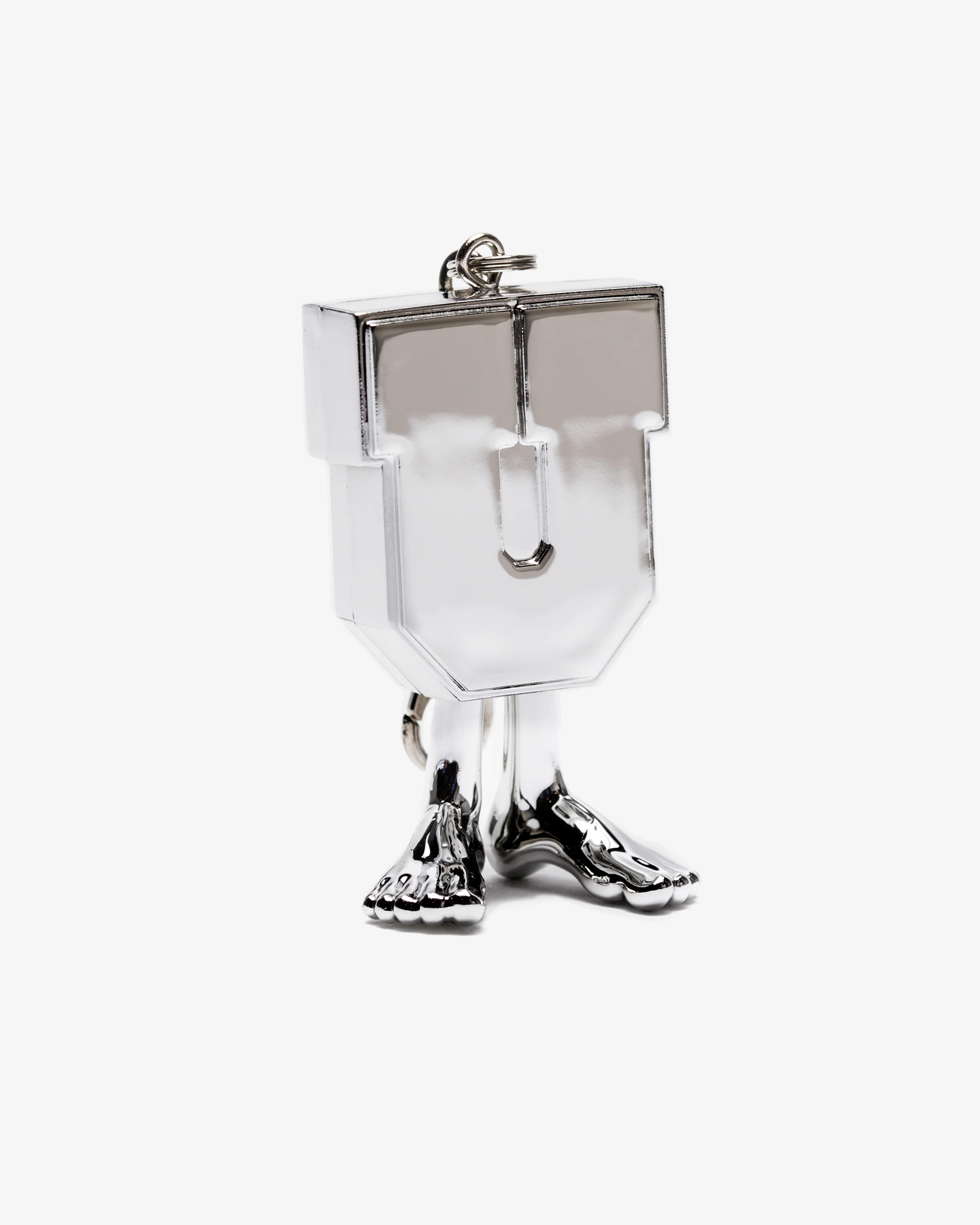 UNDEFEATED X MEDICOM UMAN KEYCHAIN - CHROME