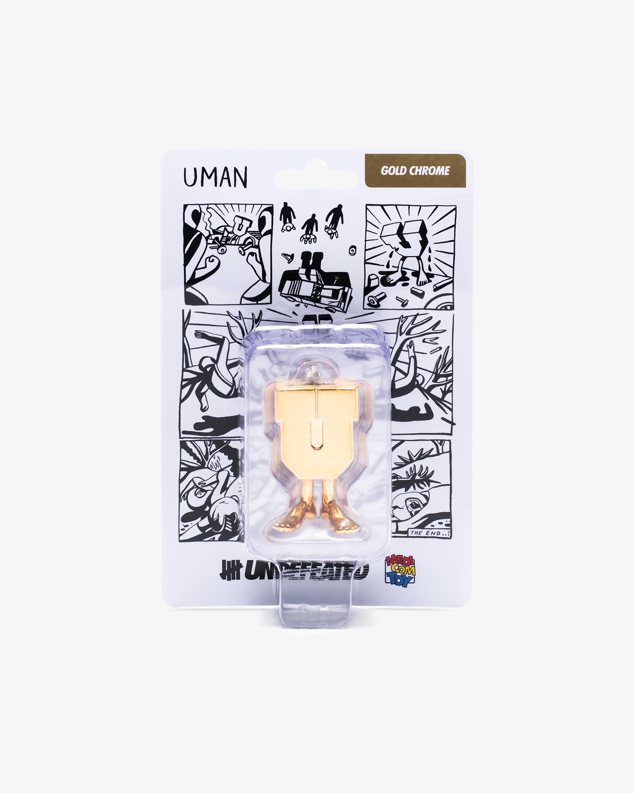 UNDEFEATED X MEDICOM UMAN KEYCHAIN - GOLD