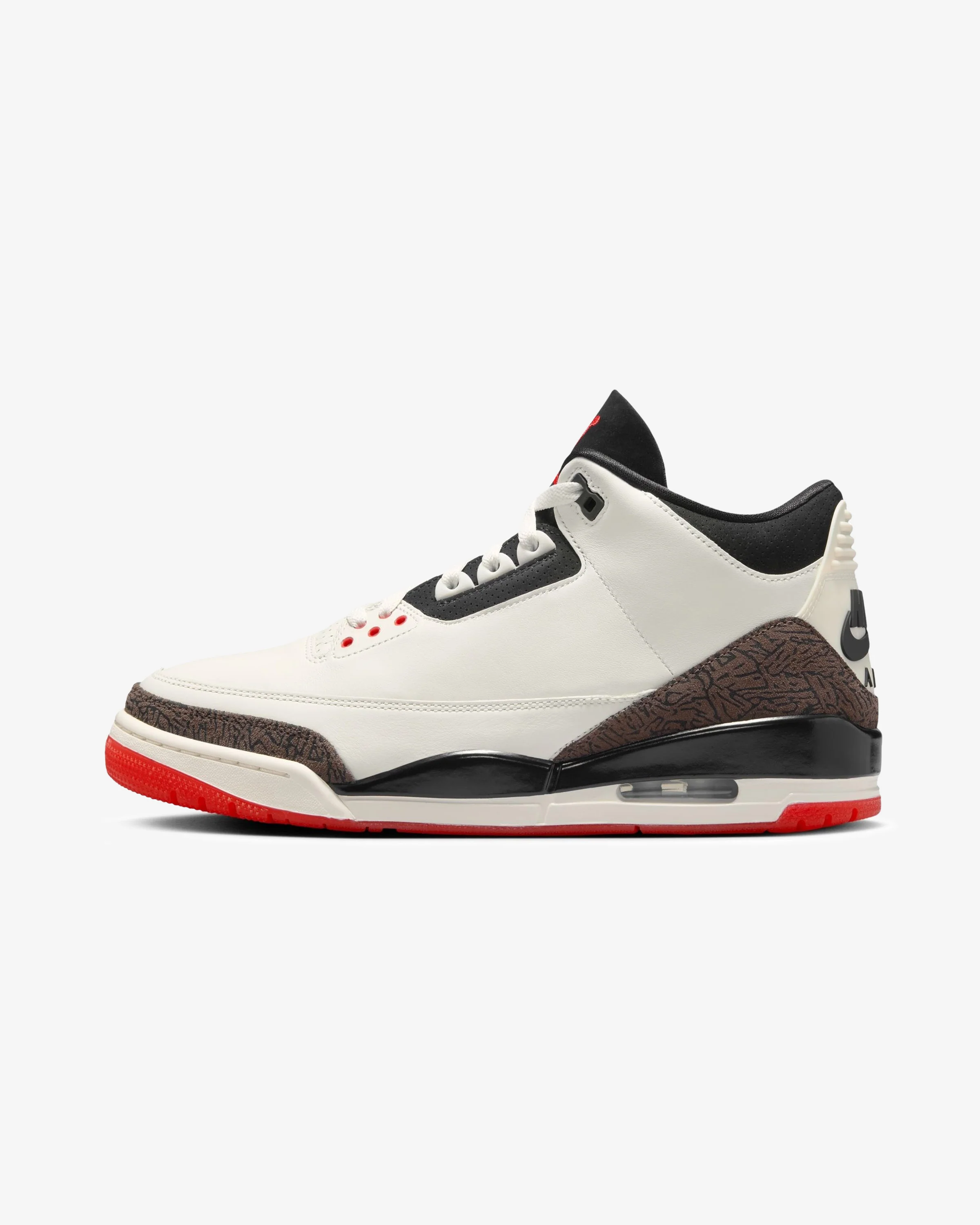JORDAN AJ 3 RETRO - SAIL/ BLACK/ UNIVERSITY RED