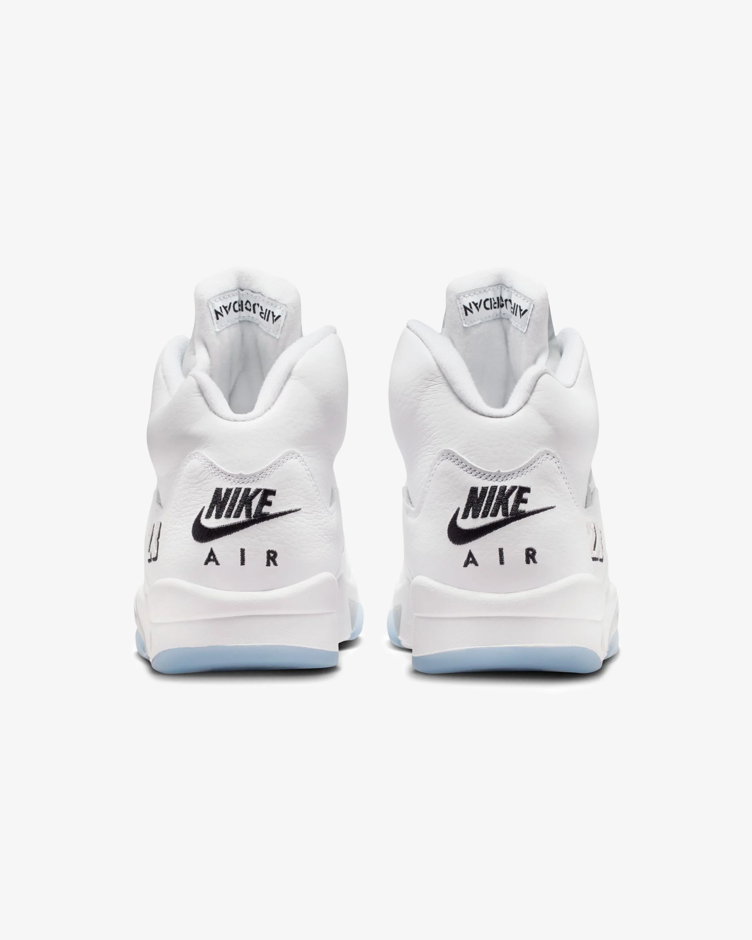 JORDAN AJ 5 RETRO - WHITE/ BLACK/ METALLIC SILVER