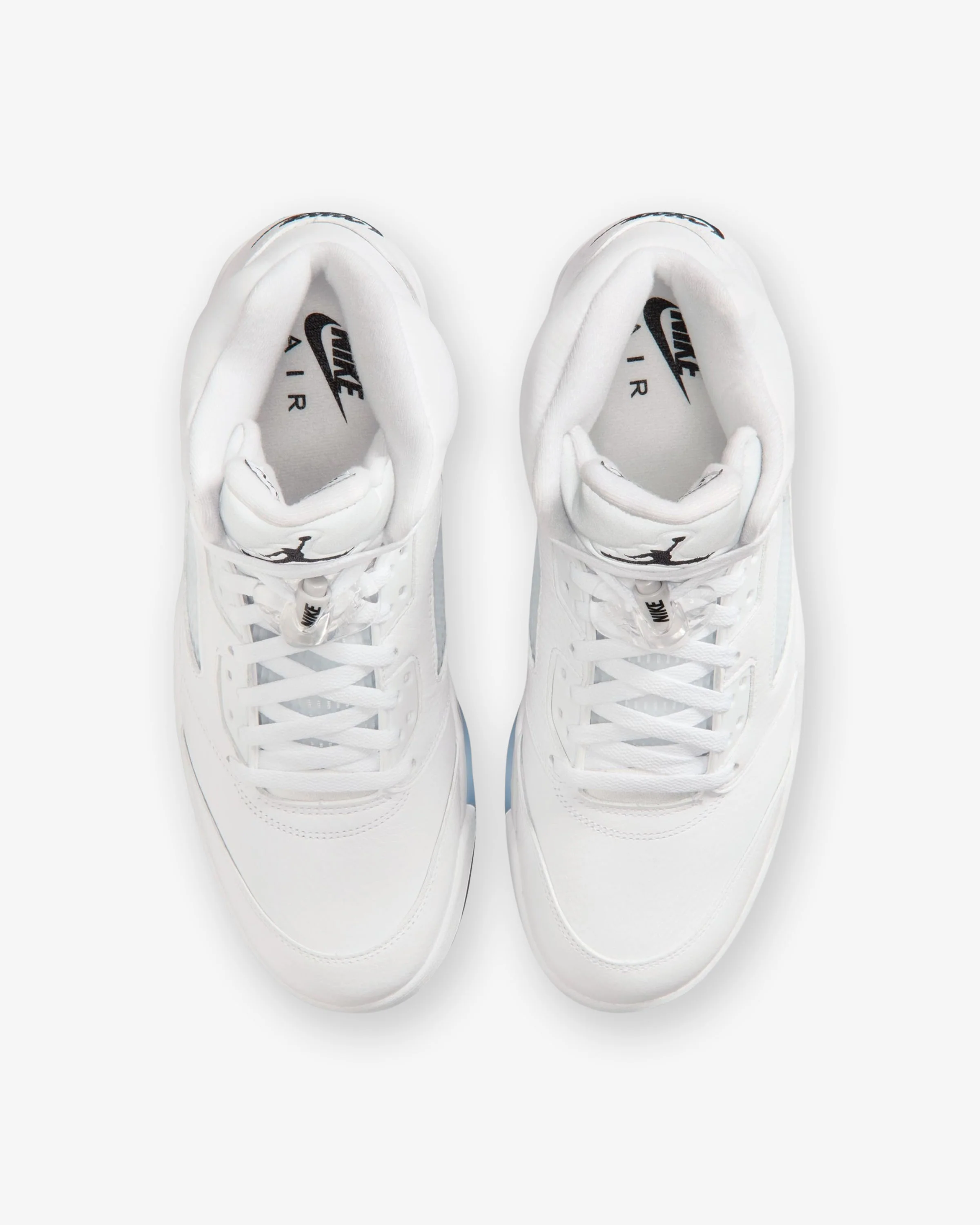 JORDAN AJ 5 RETRO - WHITE/ BLACK/ METALLIC SILVER