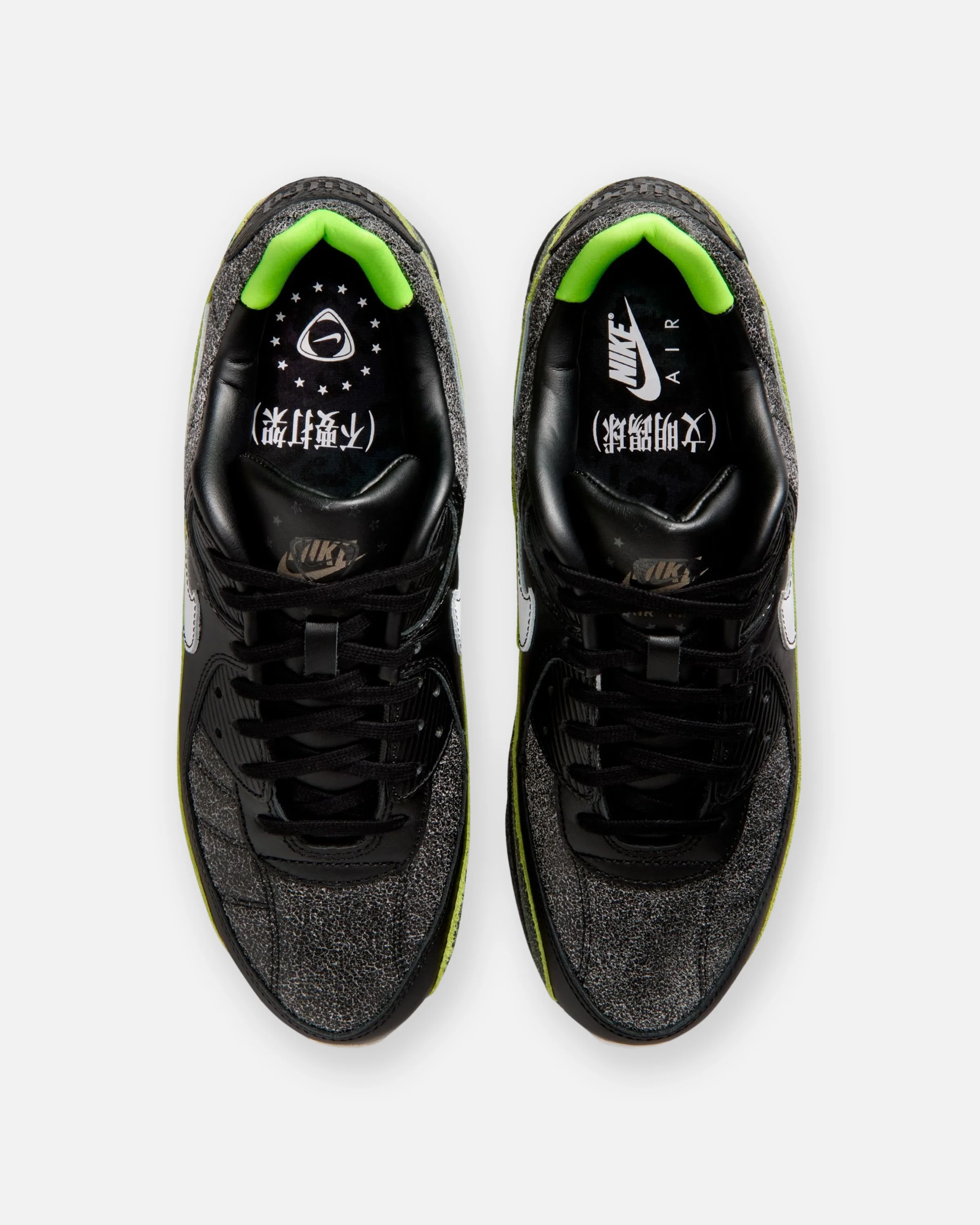 NIKE AIR MAX 90 - BLACK / WHITE / BLACK / VOLTAGE GREEN