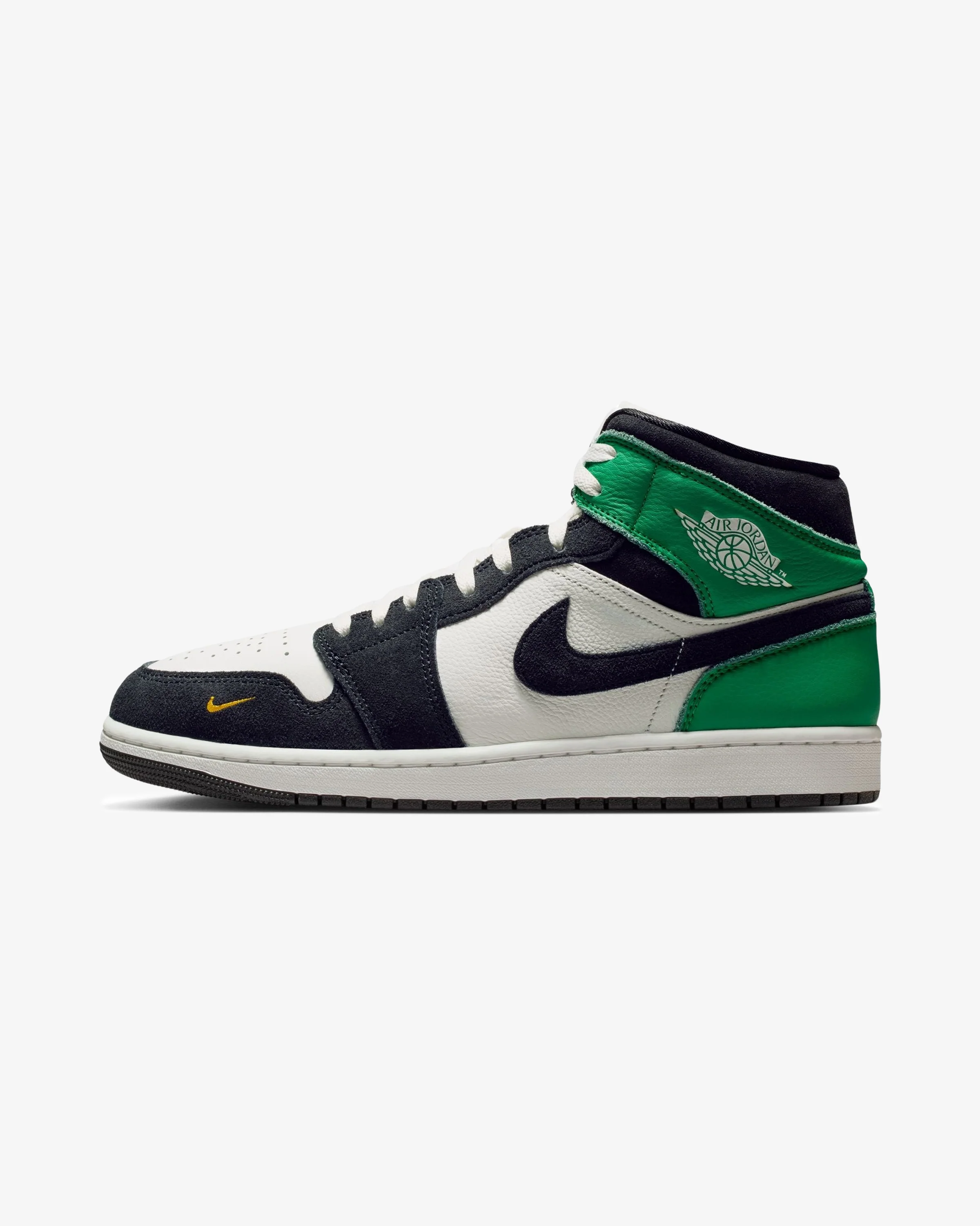 JORDAN AJ 1 MID SE - SUMMIT WHITE/ BLACK/ LUCKY GREEN