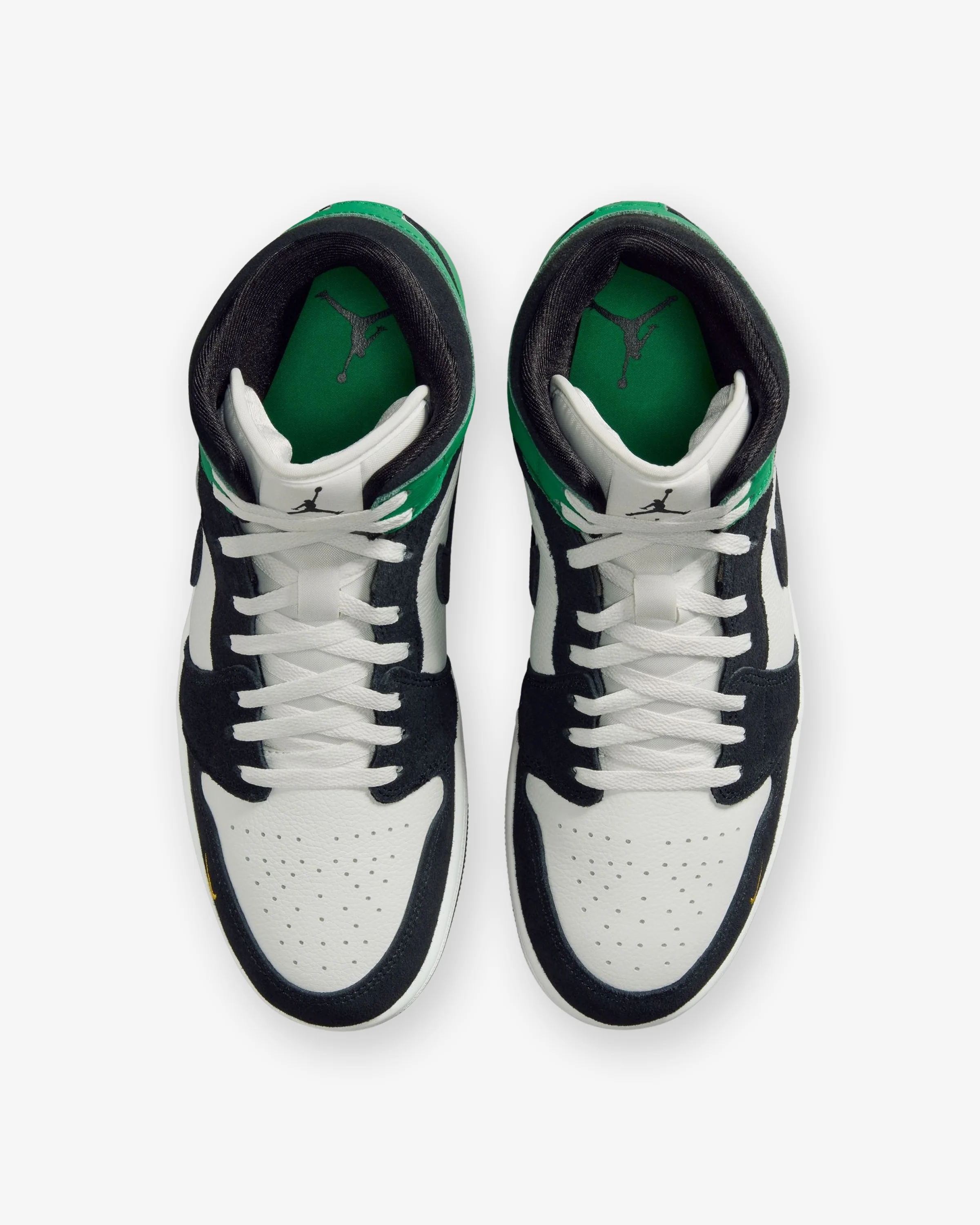 JORDAN AJ 1 MID SE - SUMMIT WHITE/ BLACK/ LUCKY GREEN