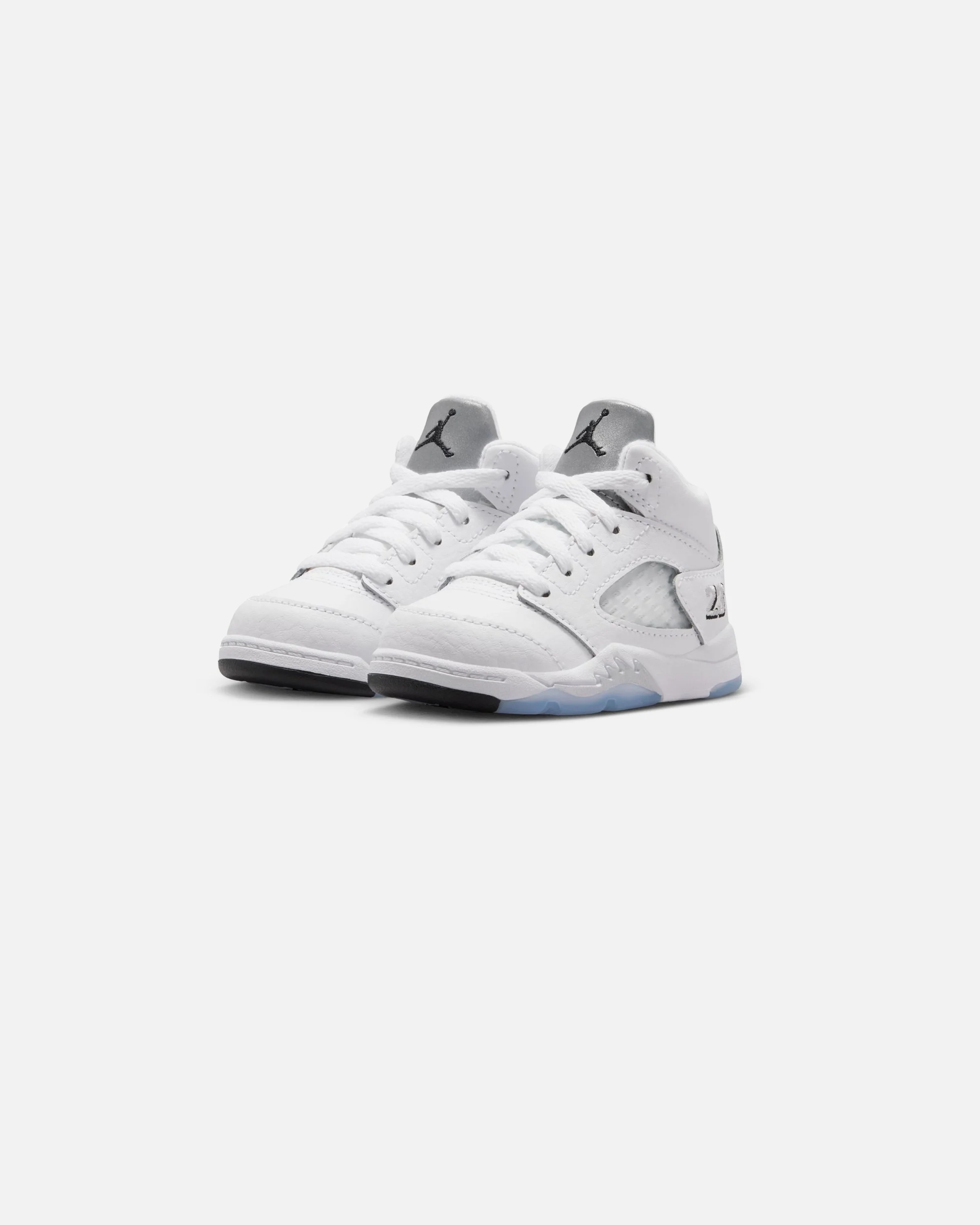 JORDAN TD AJ 5 RETRO - WHITE/ BLACK/ METALLIC SILVER