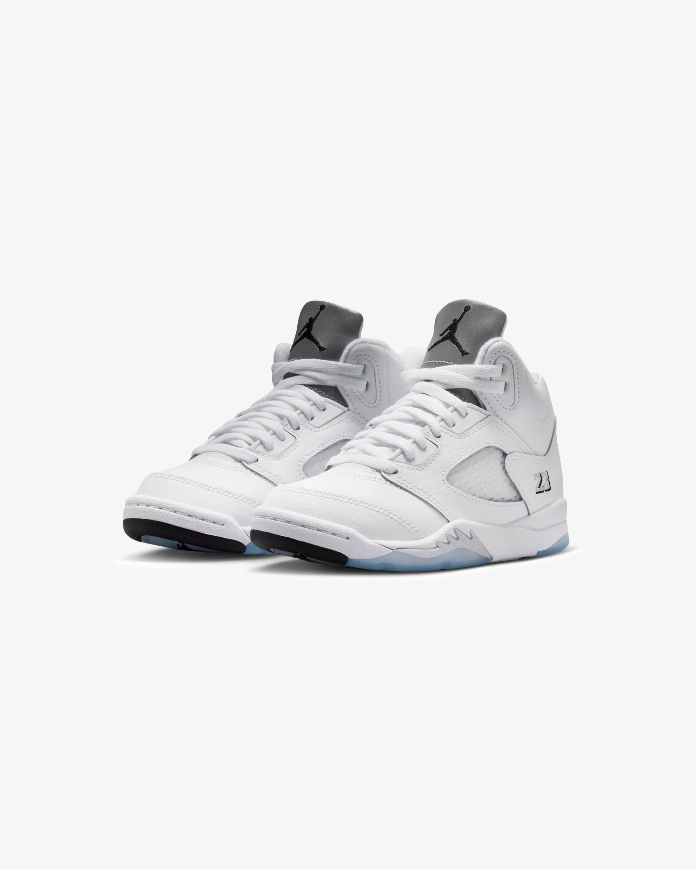 JORDAN PS AJ 5 RETRO - WHITE/ BLACK/ METALLIC SILVER