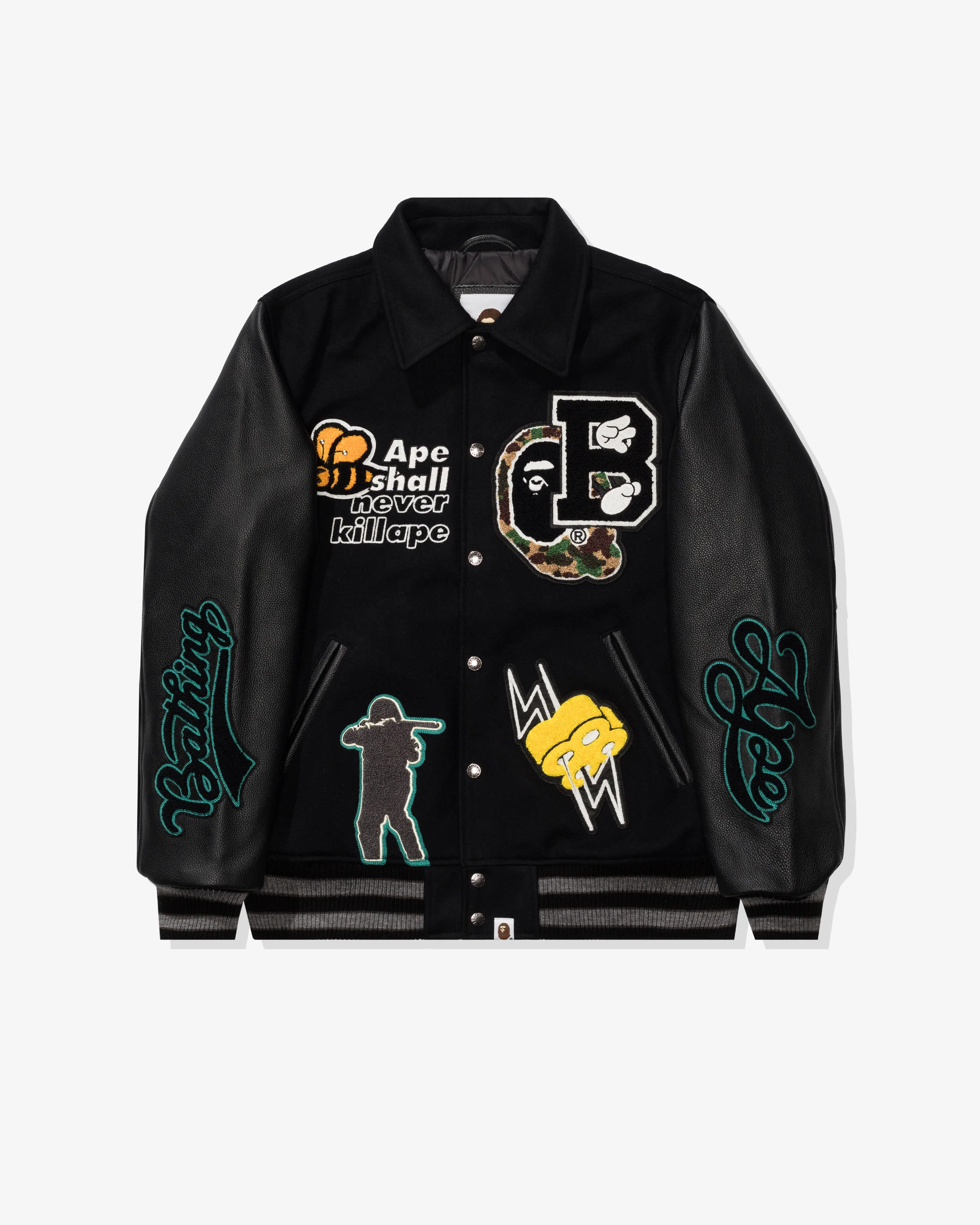 BAPE VARSITY JACKET - BLACK