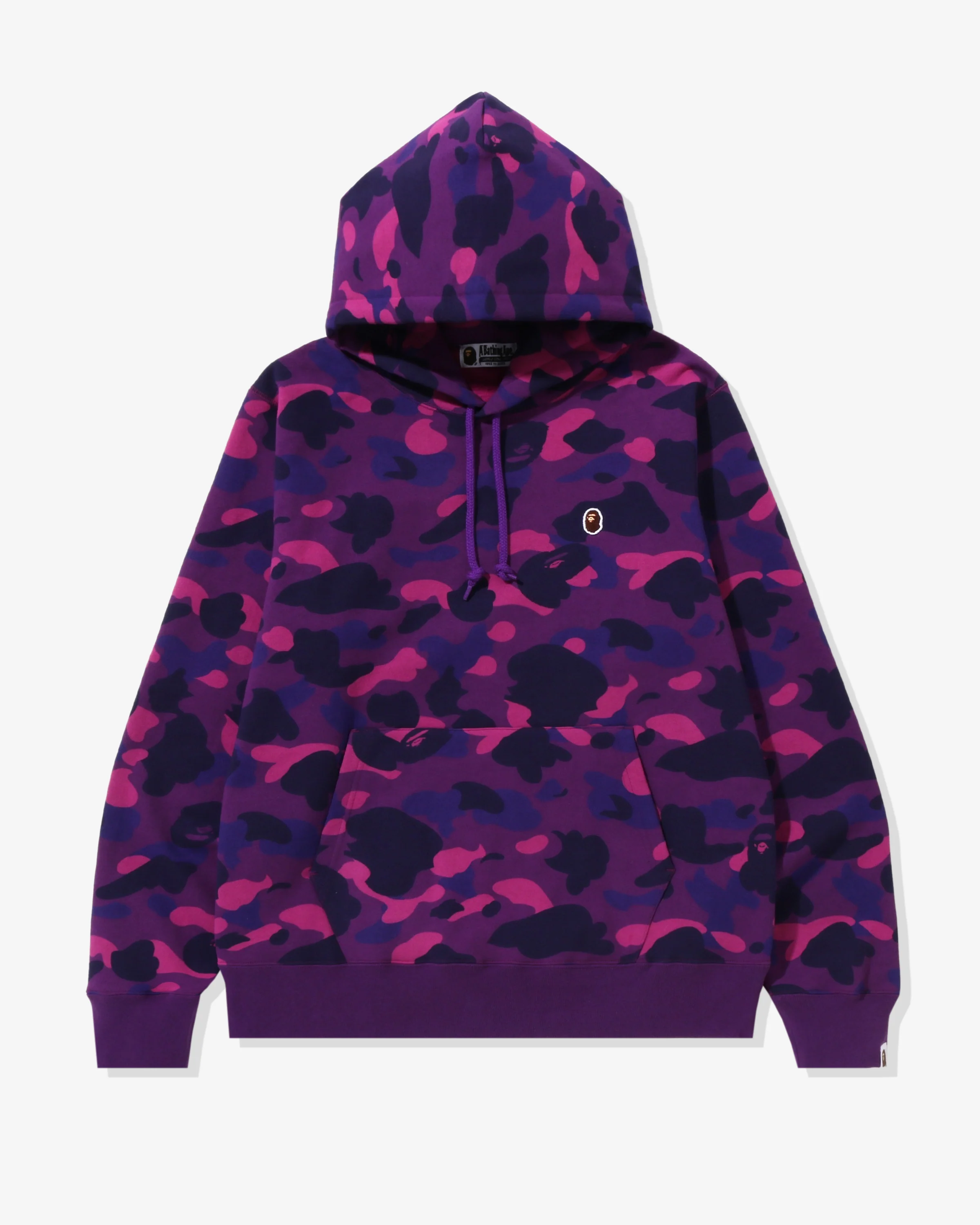 BAPE COLOR CAMO ONE POINT APE HEAD PULLOVER HOODIE - PURPLE