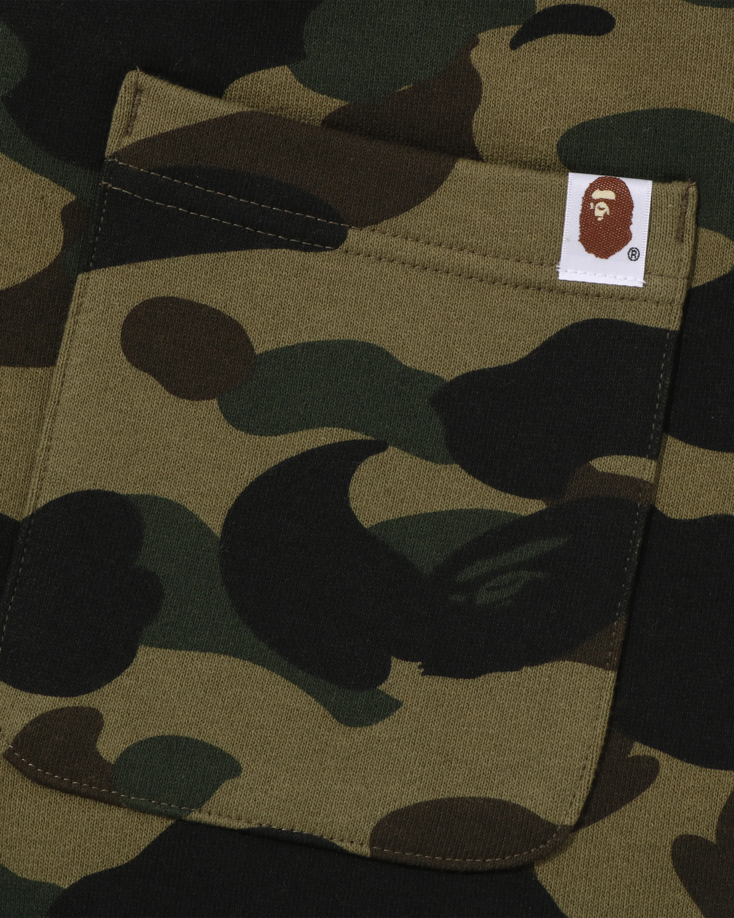 BAPE 1ST CAMO APE HEAD PATCHED SWEAT PANTS