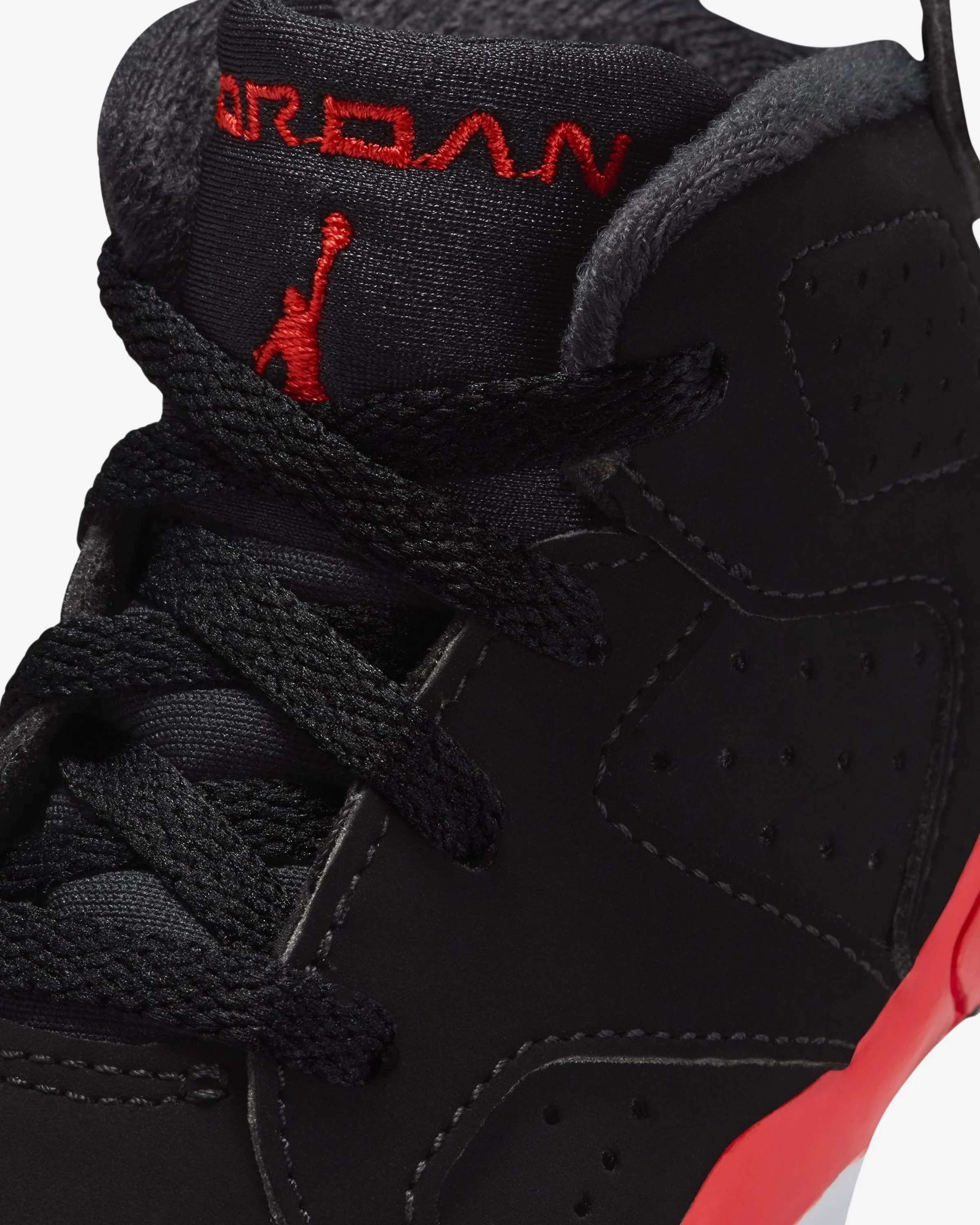 JORDAN TD AJ 6 RETRO 'INFRARED'  - BLACK/ LIGHT CRIMSON